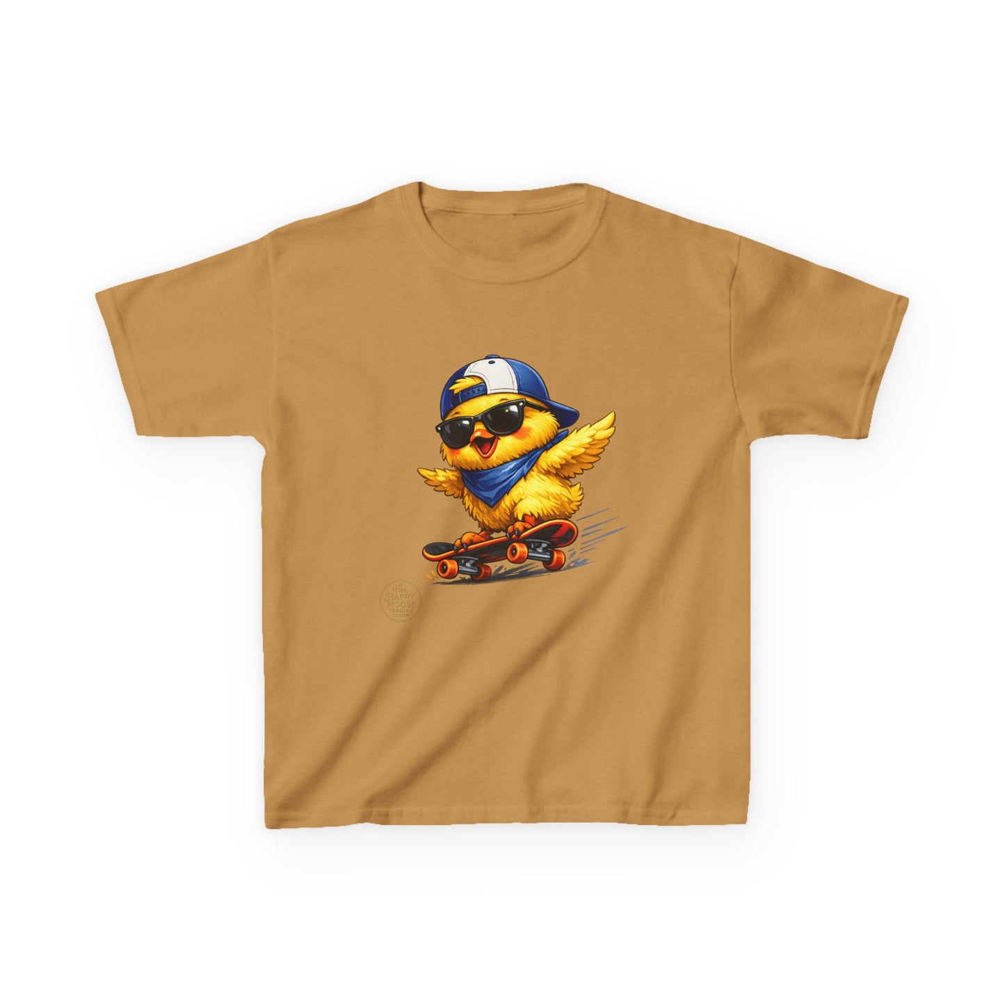 Skateboard Chick Kids T‑Shirt — Cool Sunglasses Duck Skateboard Graphic Tee