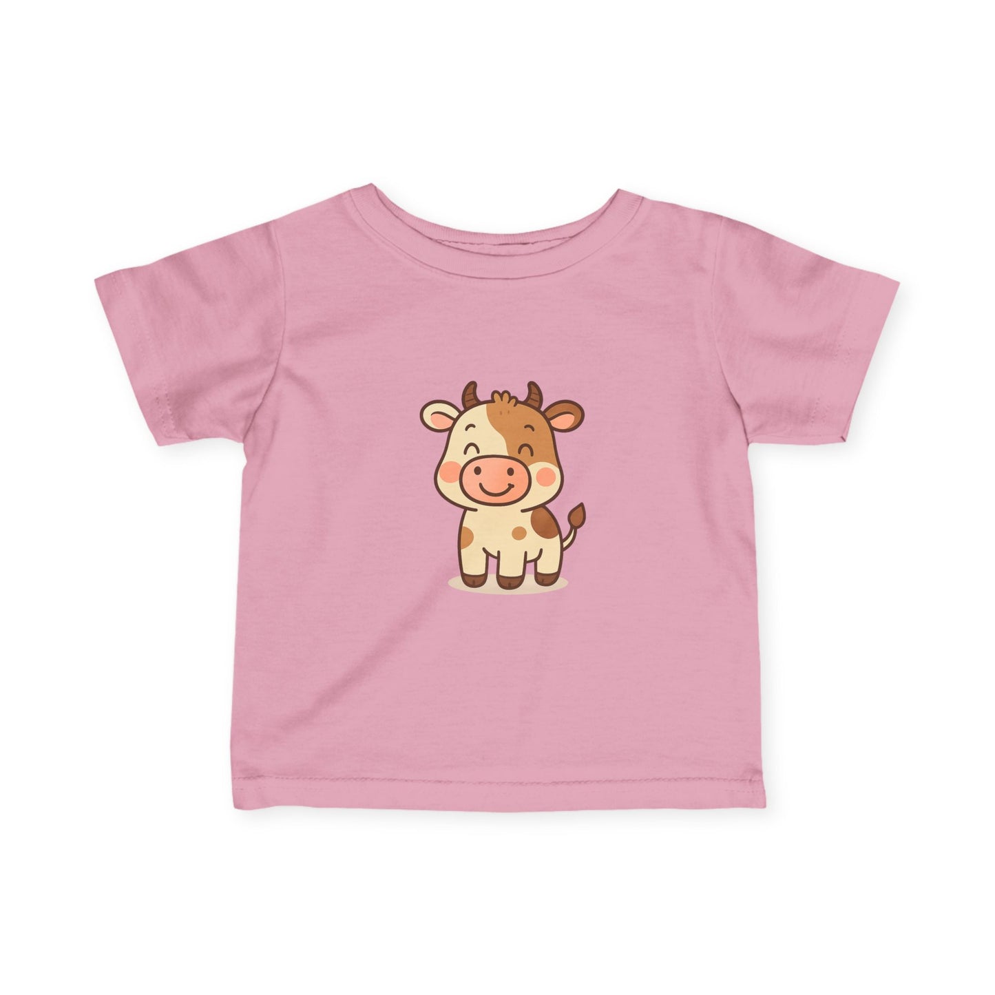 Cute Cartoon Cow Infant Tee - Baby Cow Graphic Shirt