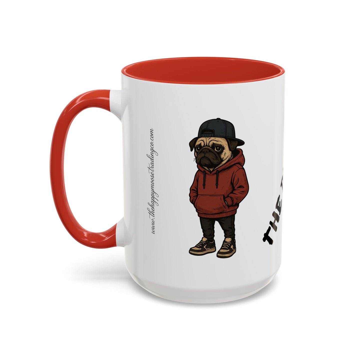 The Pug Mug Accent Coffee Mug — Cute Pug Cartoon Gift (11/15oz)