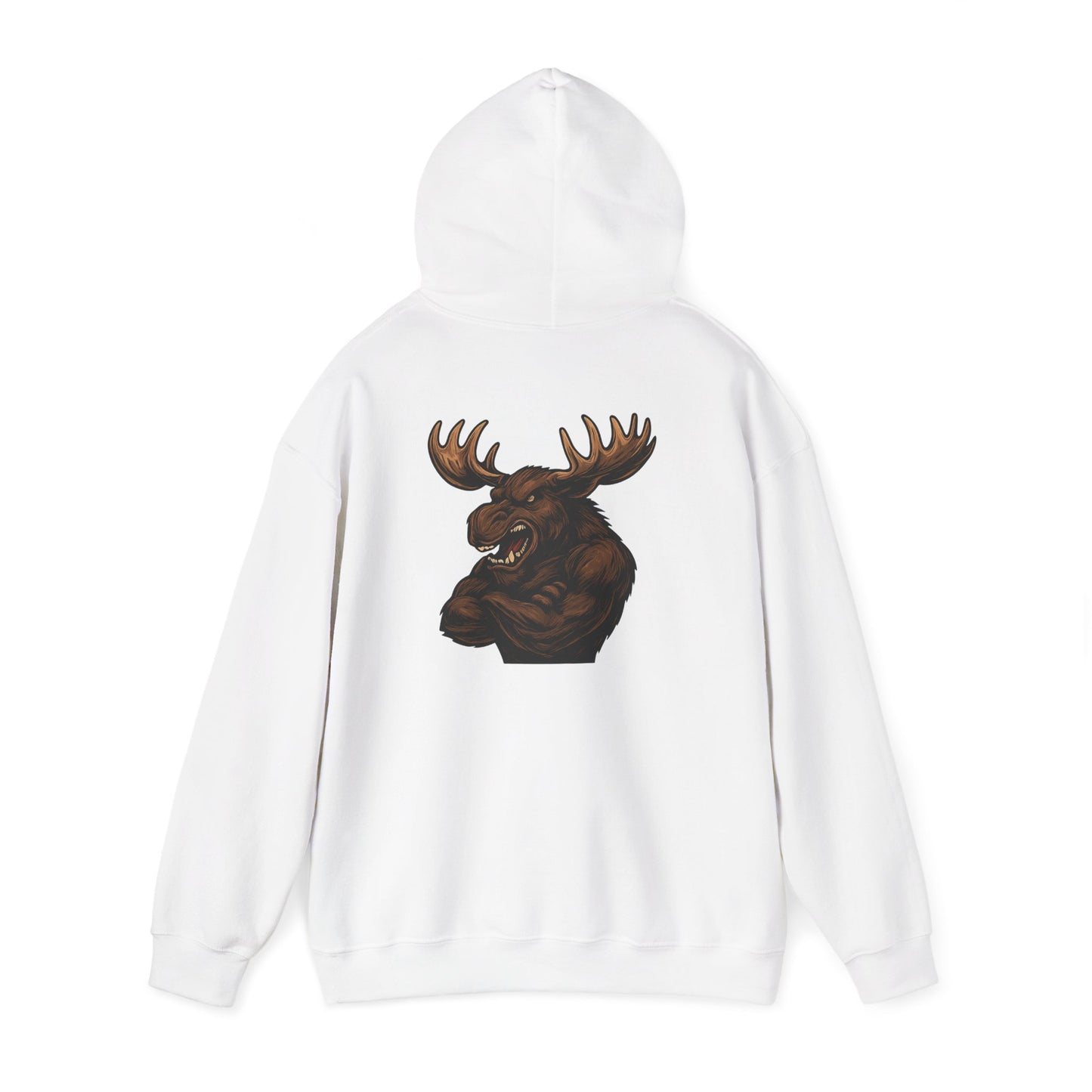 Ferocious Moose Head Graphic Hoodie — Bold Wilderness Outdoor Pullover