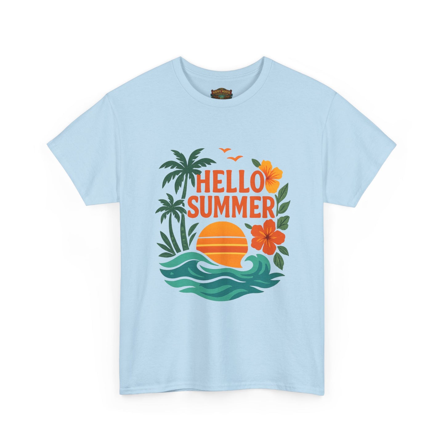 Hello Summer T-Shirt | Sunshine Text Graphic, Summer Vibes Tee