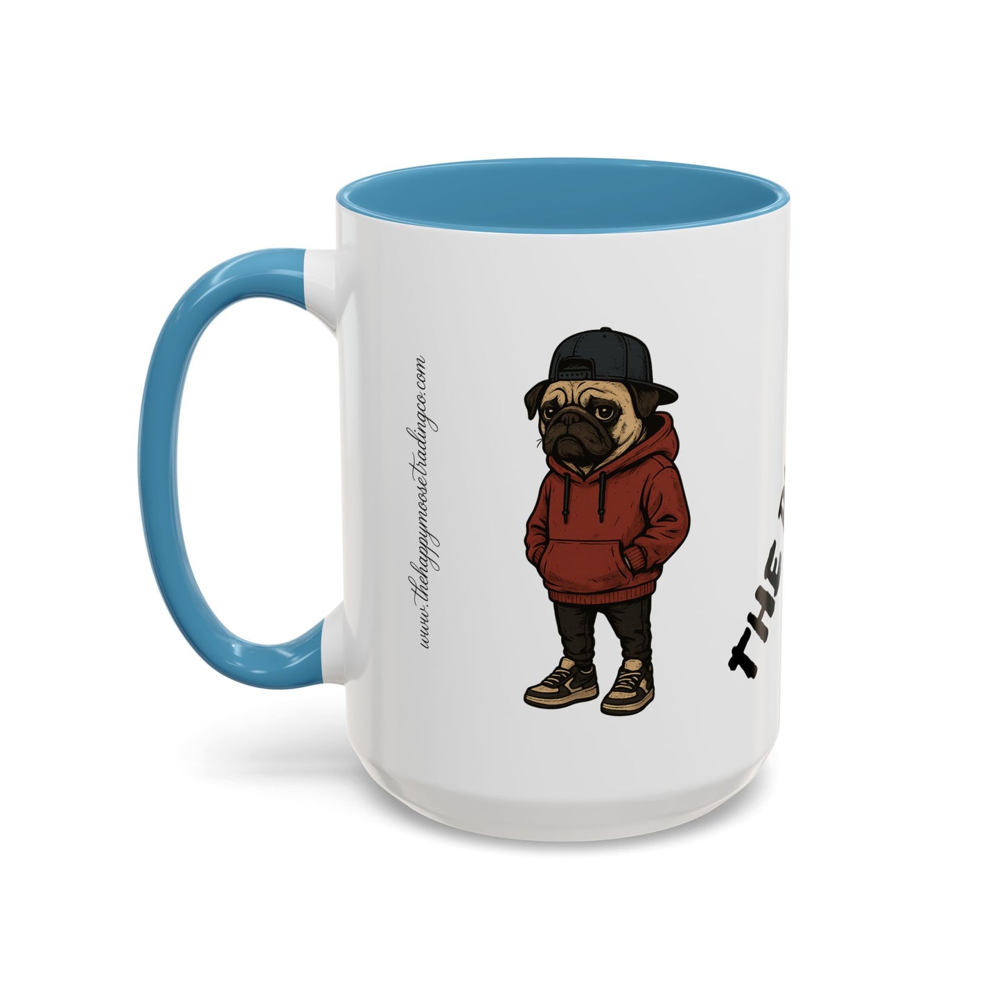 The Pug Mug Accent Coffee Mug — Cute Pug Cartoon Gift (11/15oz)