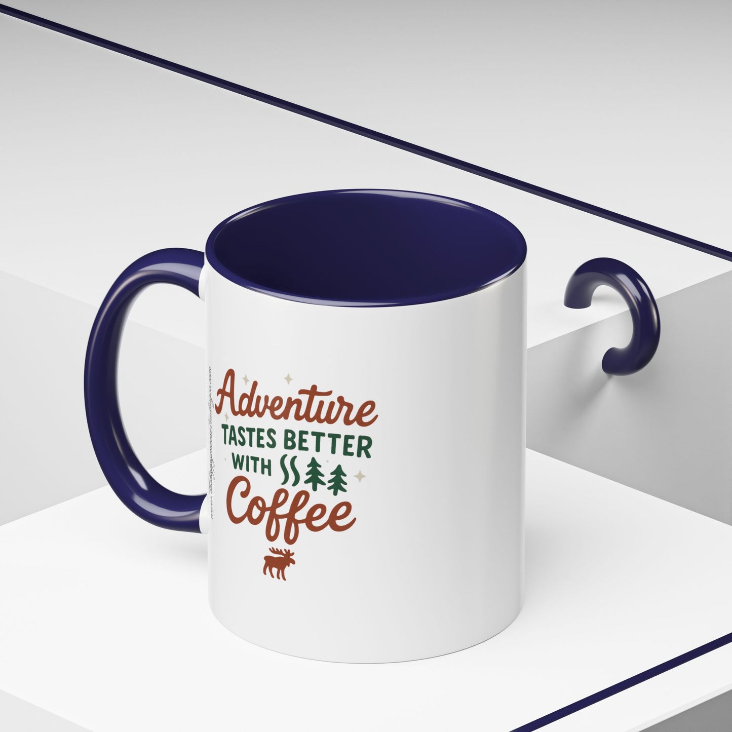 Adventure Tastes Better With Coffee Mug — "Adventure Tastes Better with Coffee" Rustic Outdoor Camper Gift (11/15oz)