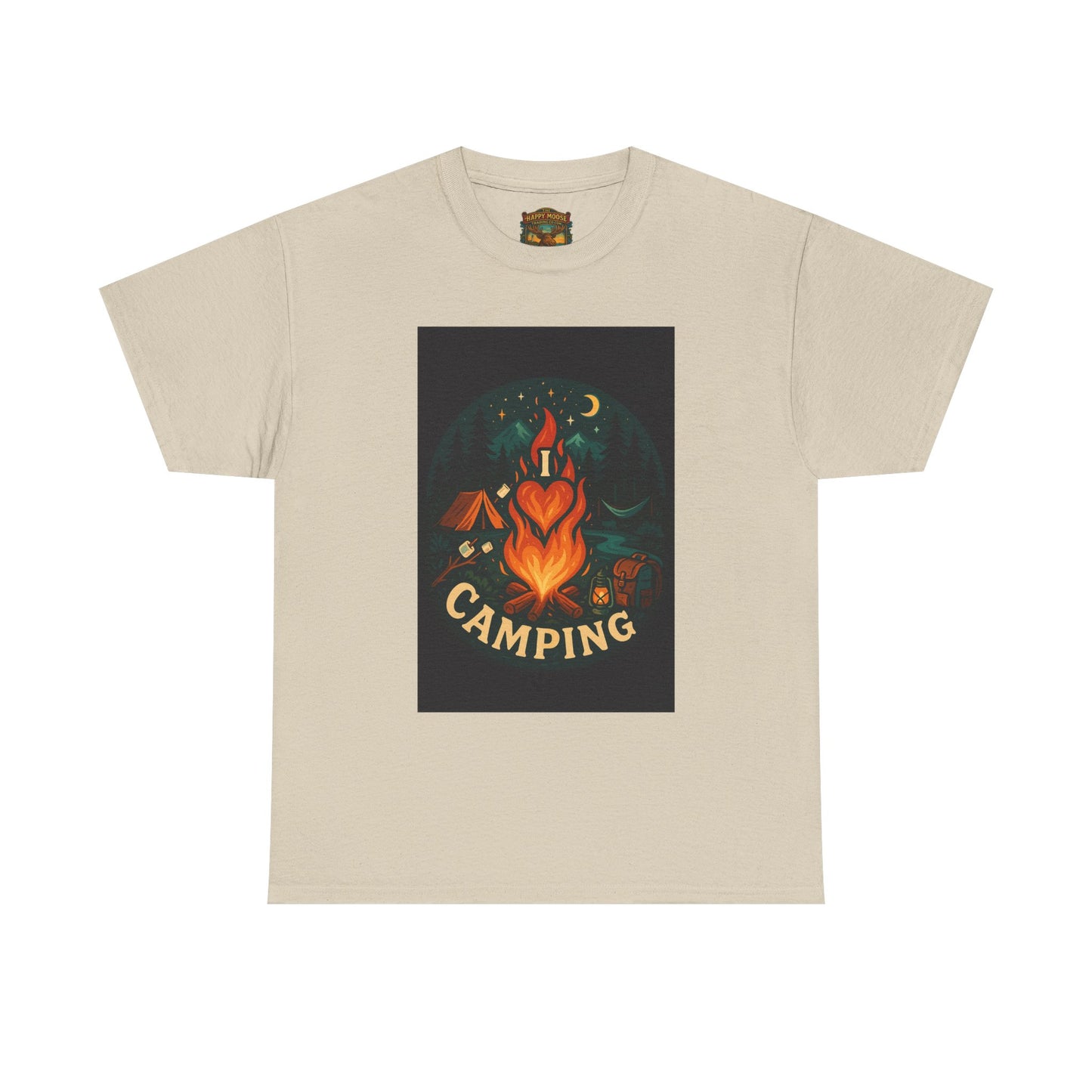 Camping Heart Campfire T-Shirt | Outdoor Adventure Graphic Tee
