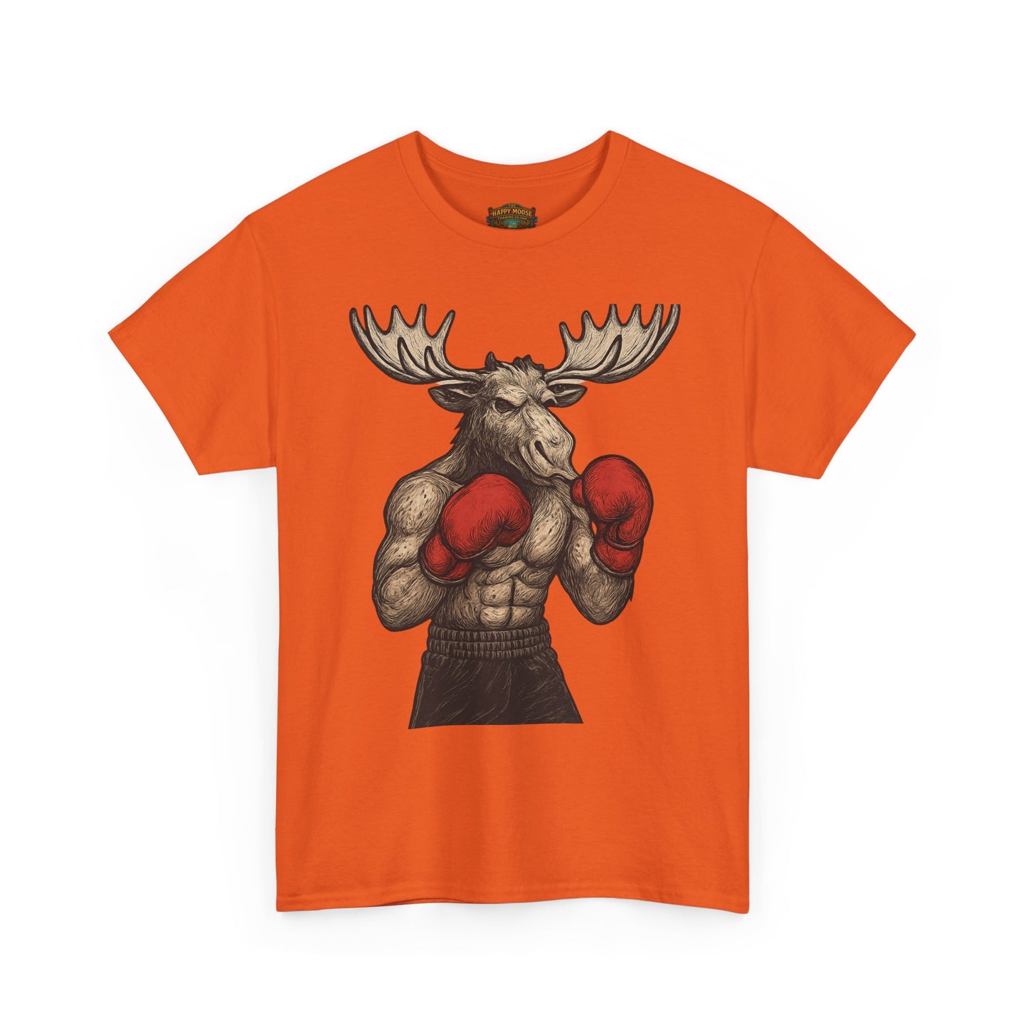 Boxing Moose T‑Shirt — Funny Wildlife Gym Tee for Men & Women