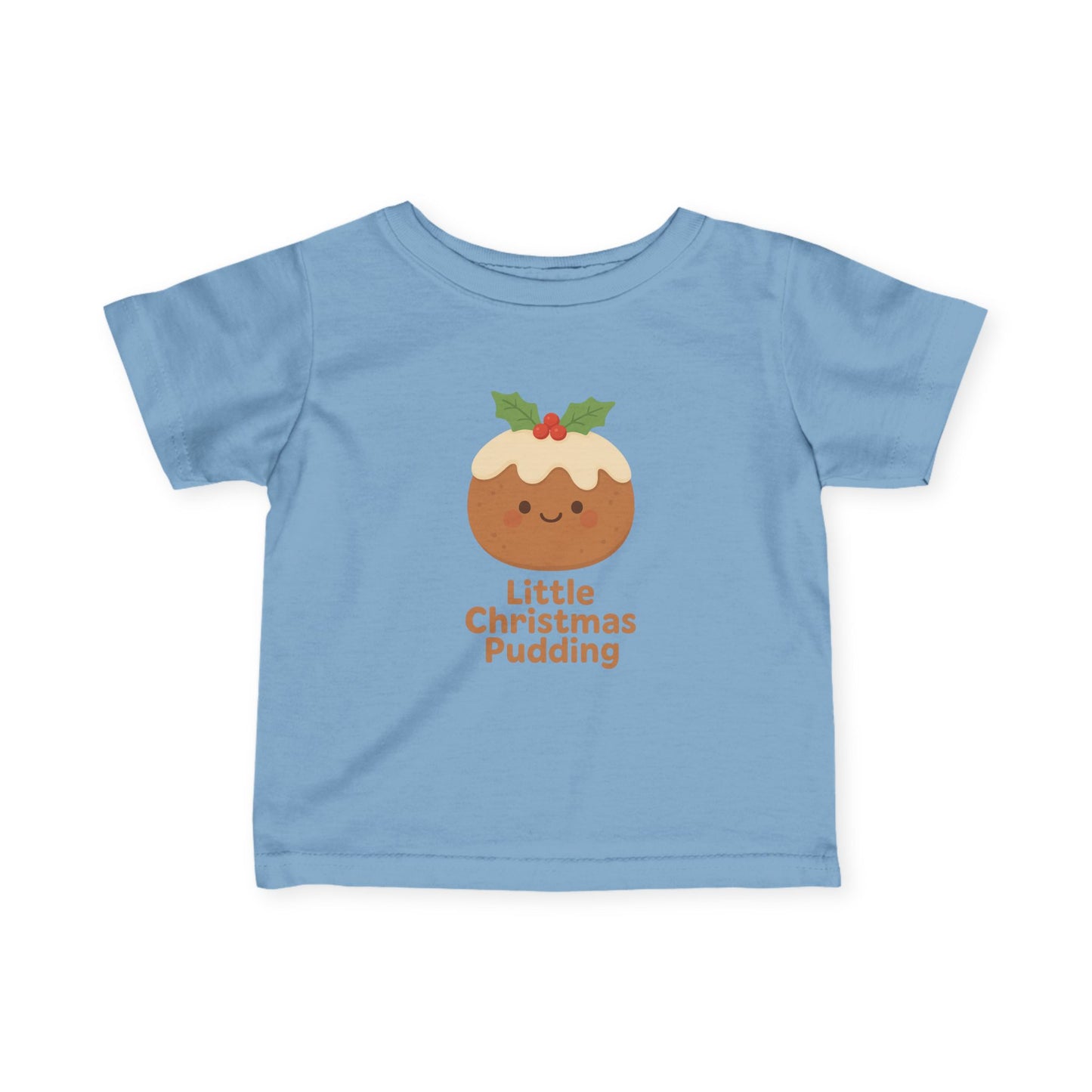 Infant Tee - "Little Christmas Pudding" Cute Holiday Baby Shirt