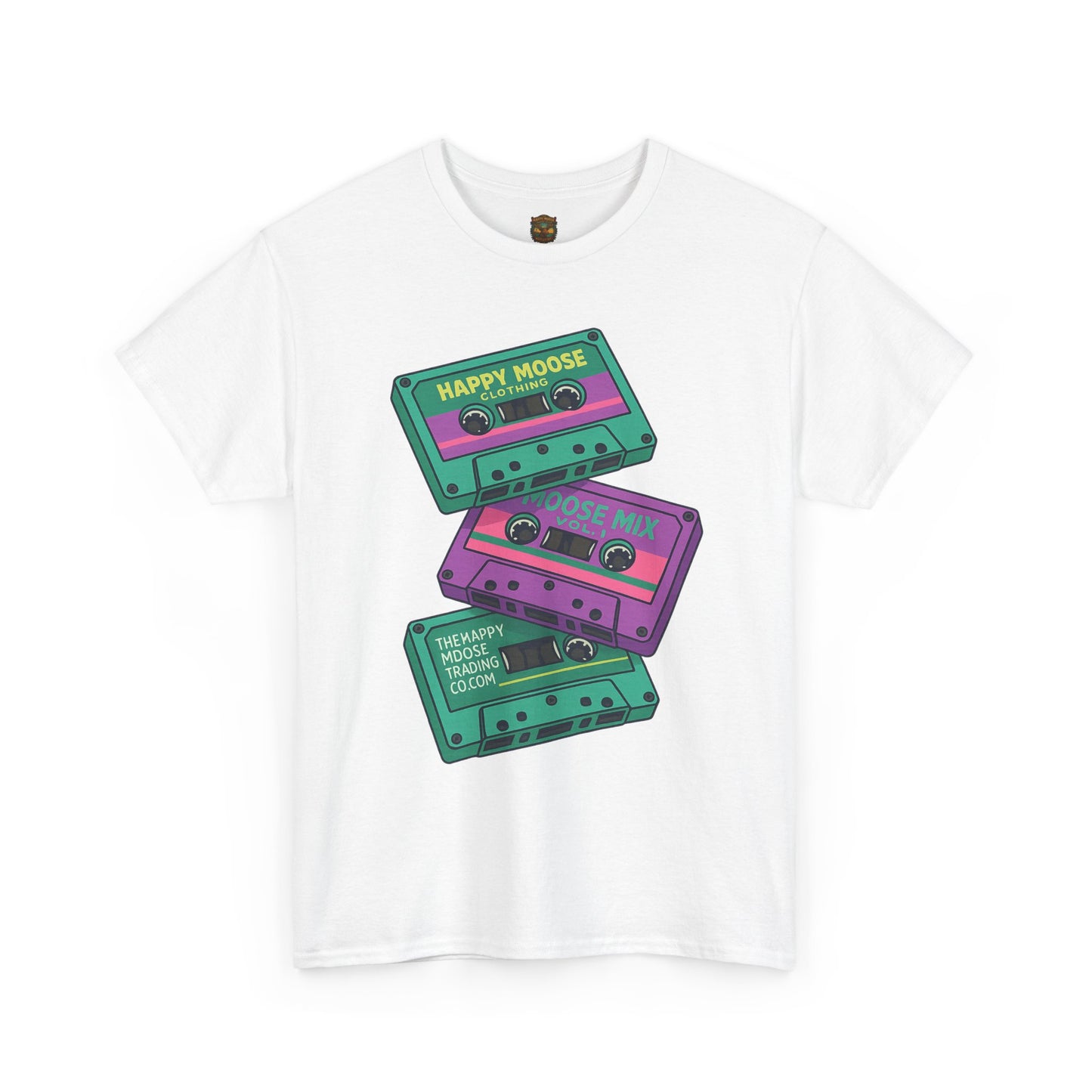 Cassette Stack Tee — Retro 80s Mixtape Graphic T-Shirt