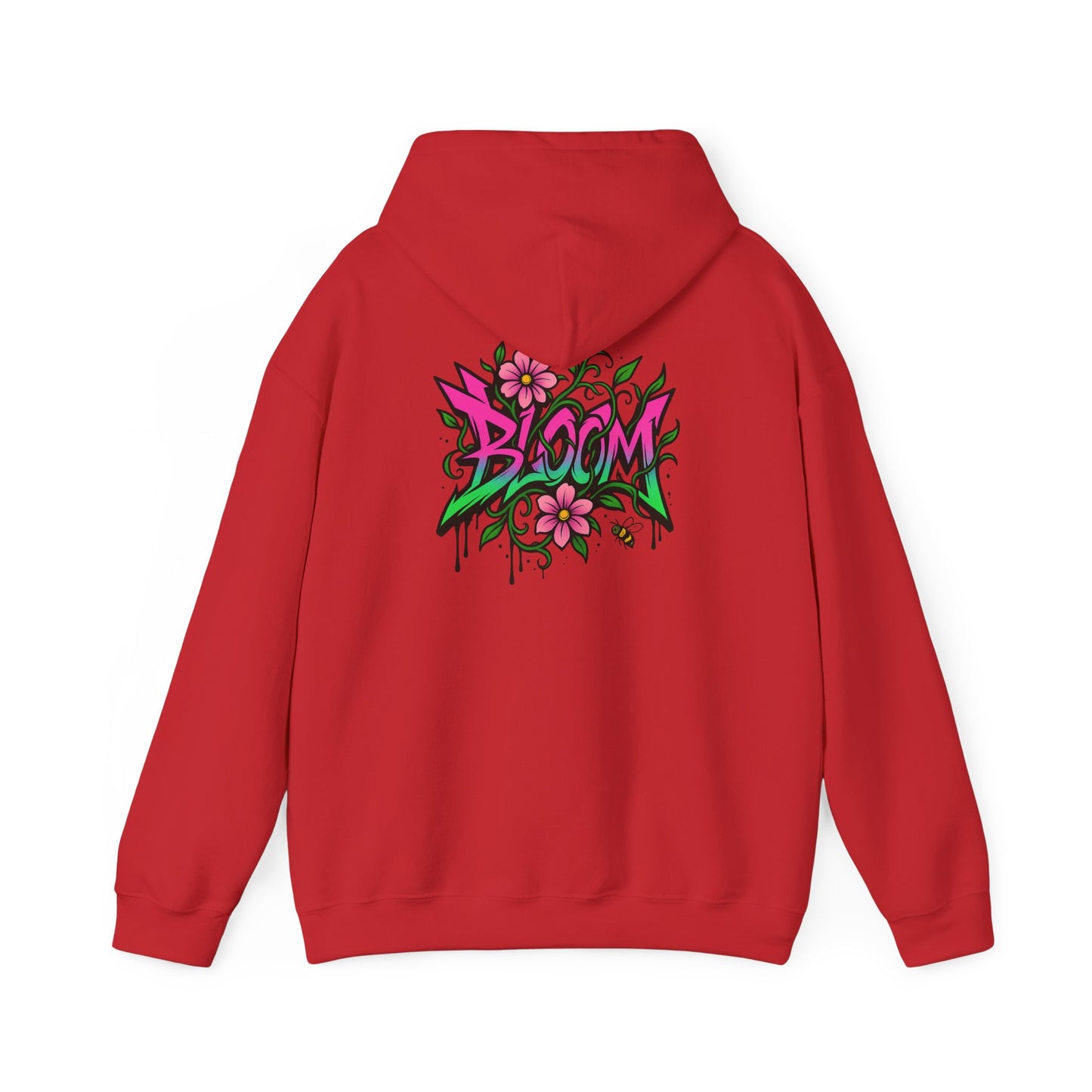 Bloom Floral Graffiti Hoodie — Women's Urban Streetwear Flower Graphic Hooded Sweatshirt