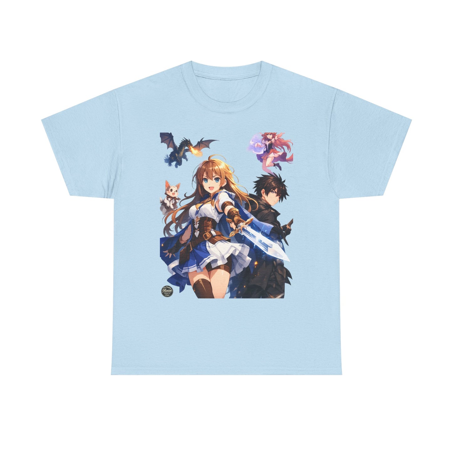 Fantasy Adventure Girl & Companion Anime T-Shirt #E002