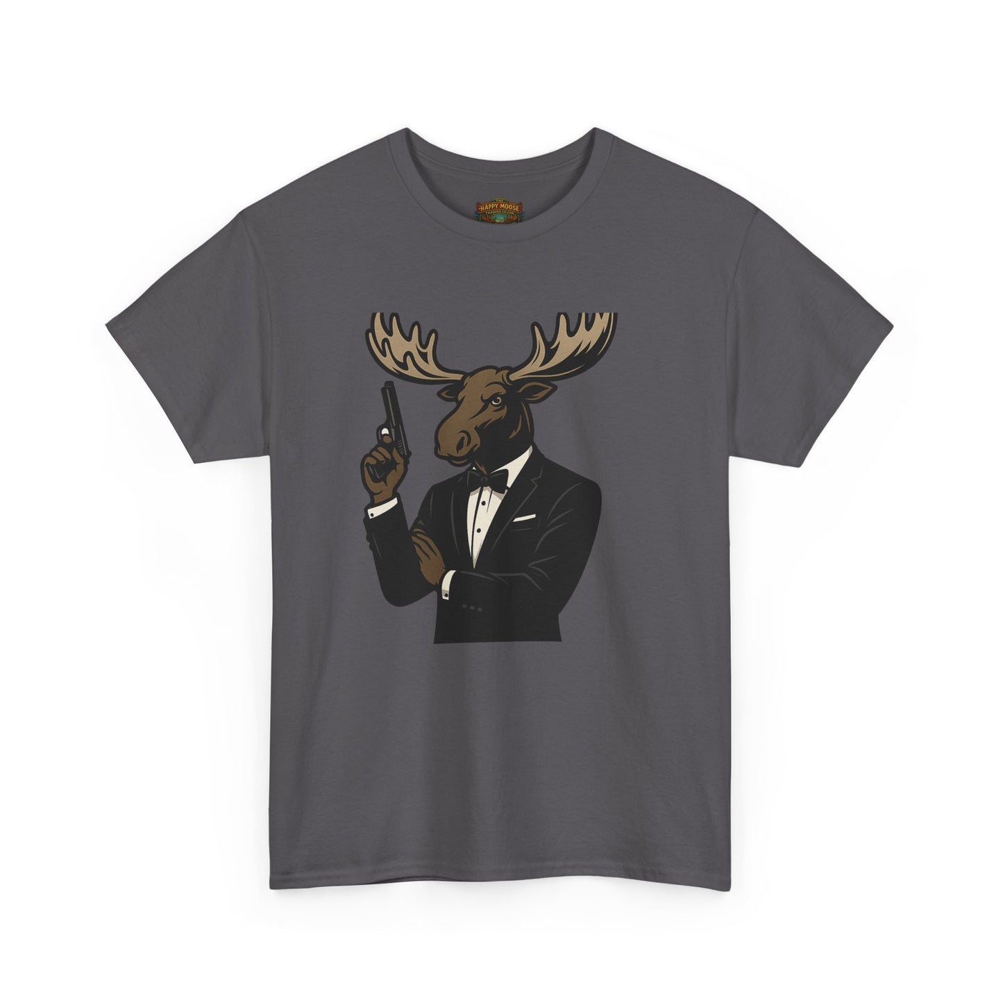 Moose in Tuxedo Graphic Tee — Gentlemen Moose Novelty T‑Shirt