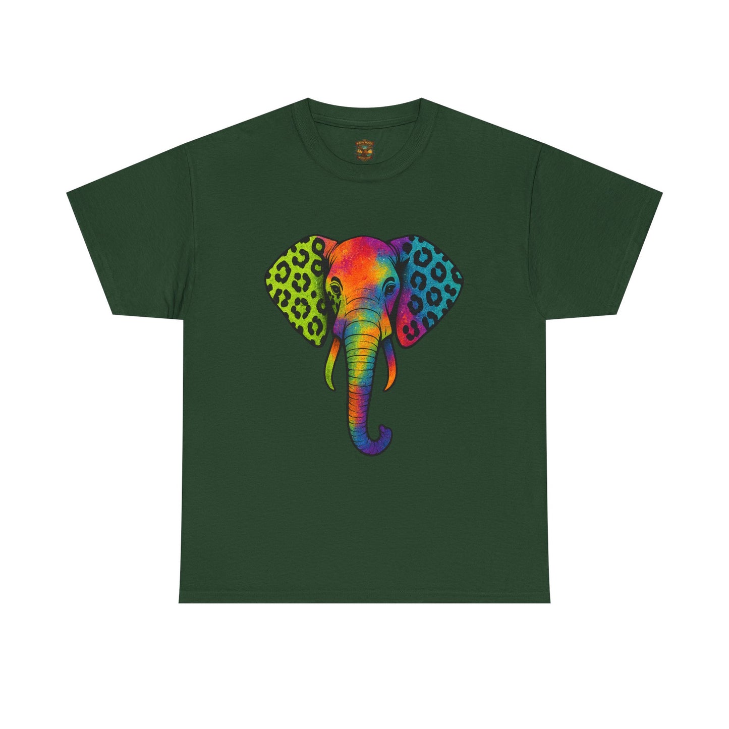 Colorful Leopard Print Elephant T-Shirt