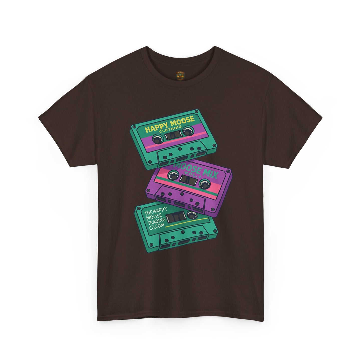 Cassette Stack Tee — Retro 80s Mixtape Graphic T-Shirt