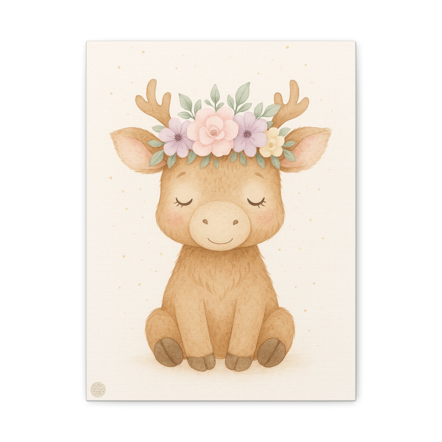 Woodland Baby Deer Canvas Print — Cute Nursery Wall Art