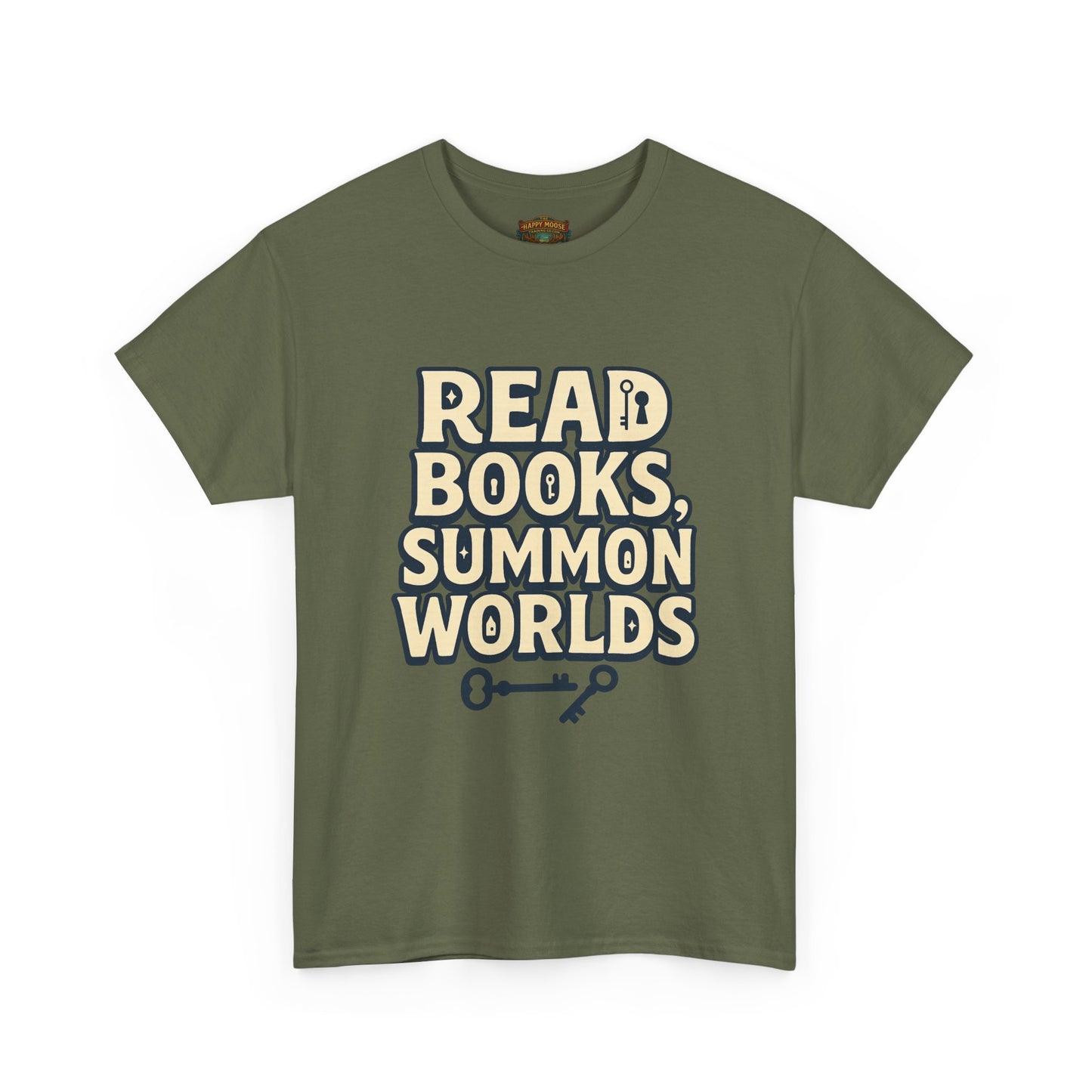Read Books Summon Worlds T-Shirt — Literary Fantasy Book Lover Tee