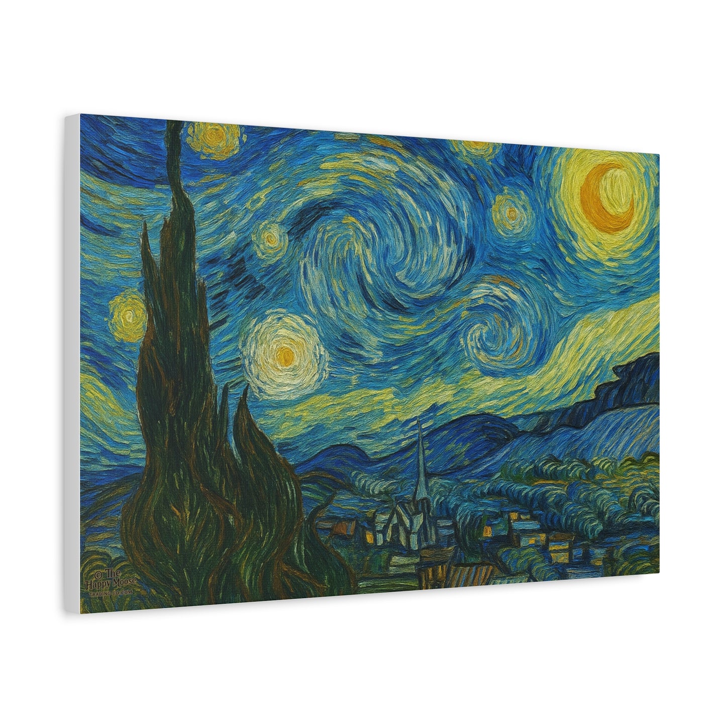Starry Night Matte Canvas Print — Stretched 1.25" Wall Art