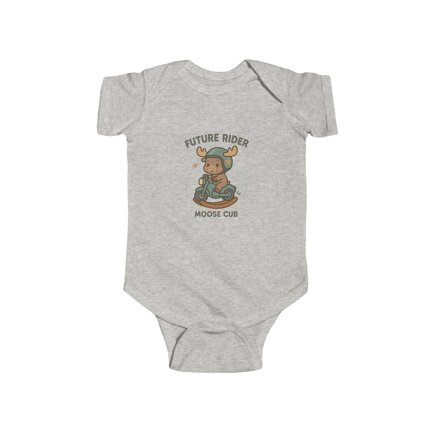 Infant Bodysuit — "Future Rider Moose Cub" Cute Woodland Baby Onesie