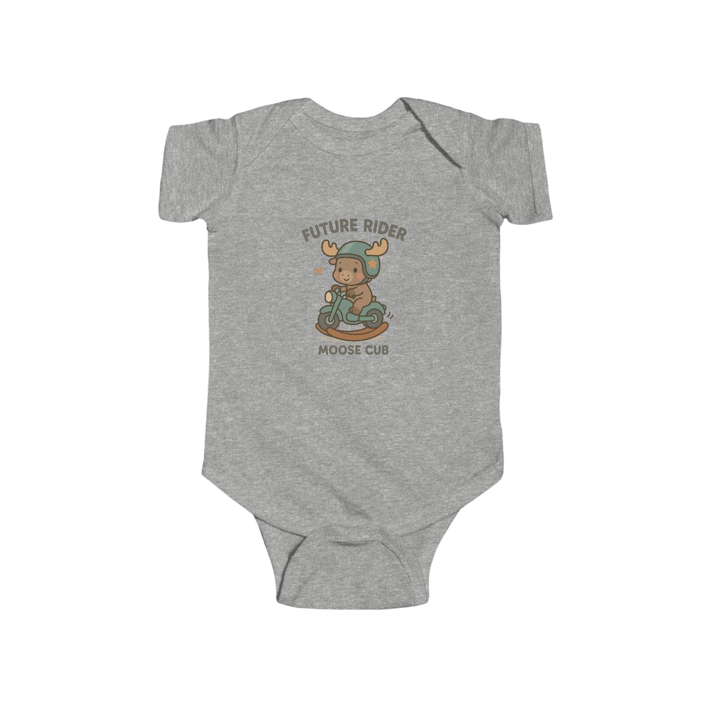 Infant Bodysuit — "Future Rider Moose Cub" Cute Woodland Baby Onesie