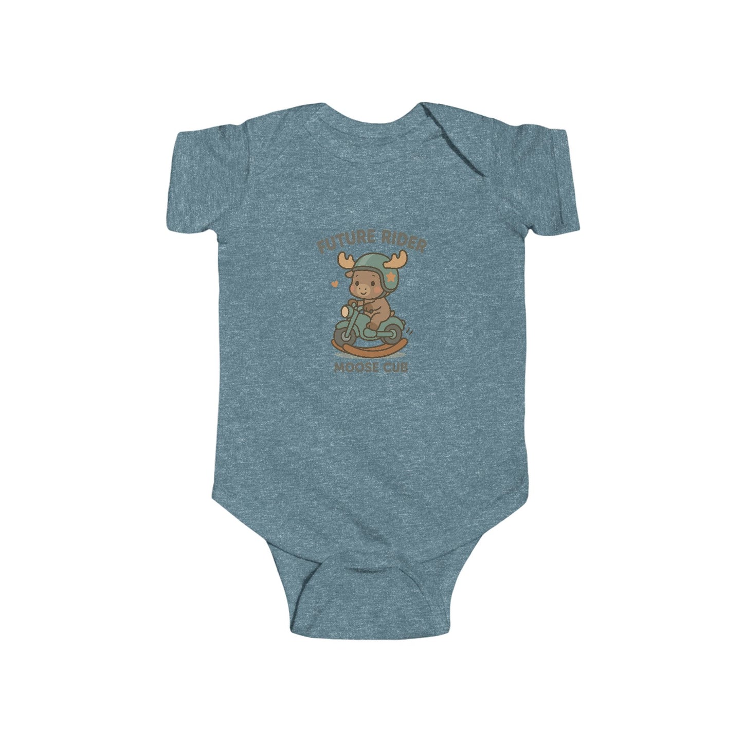 Infant Bodysuit — "Future Rider Moose Cub" Cute Woodland Baby Onesie