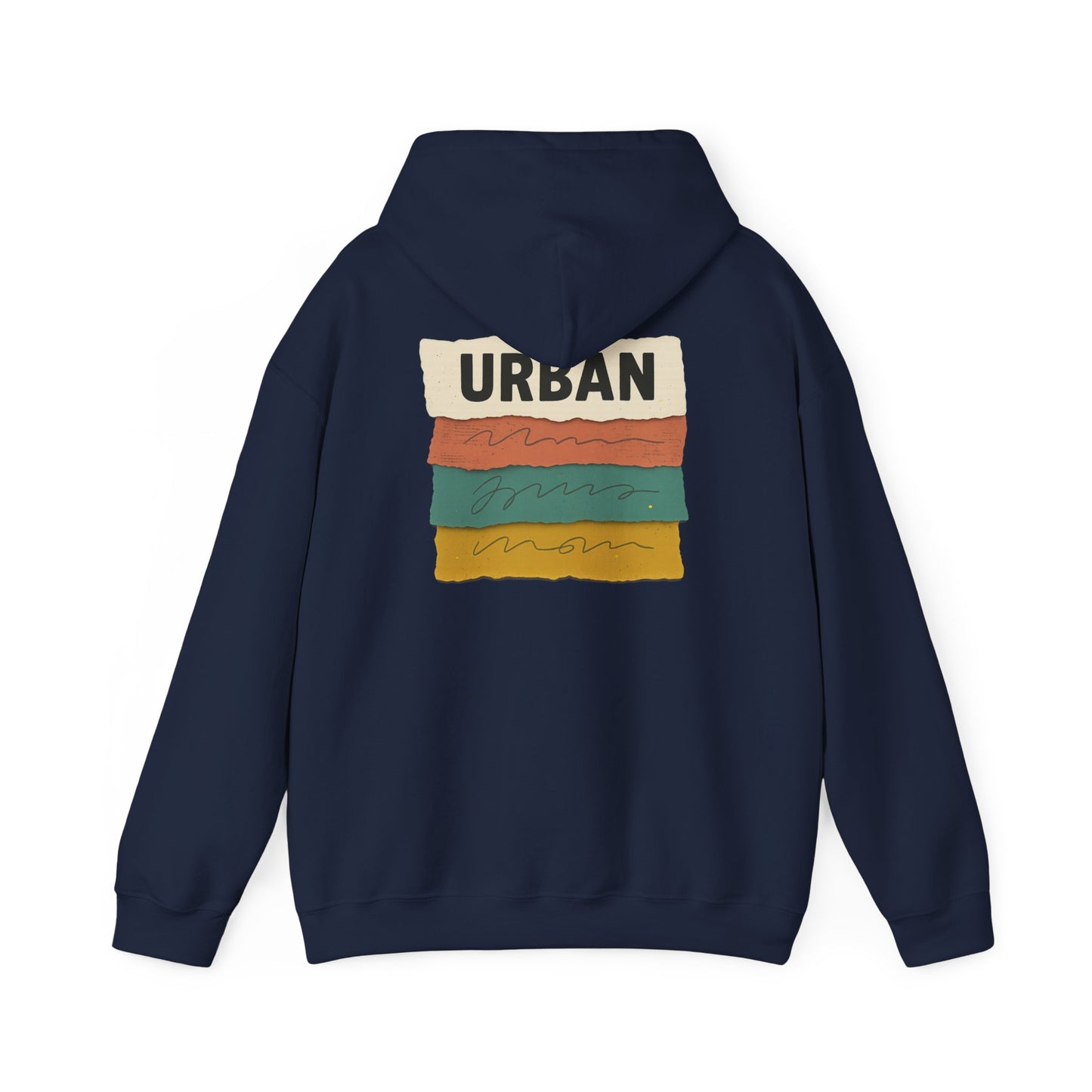 Urban Stripes Hoodie — Retro Color Block Graphic Pullover