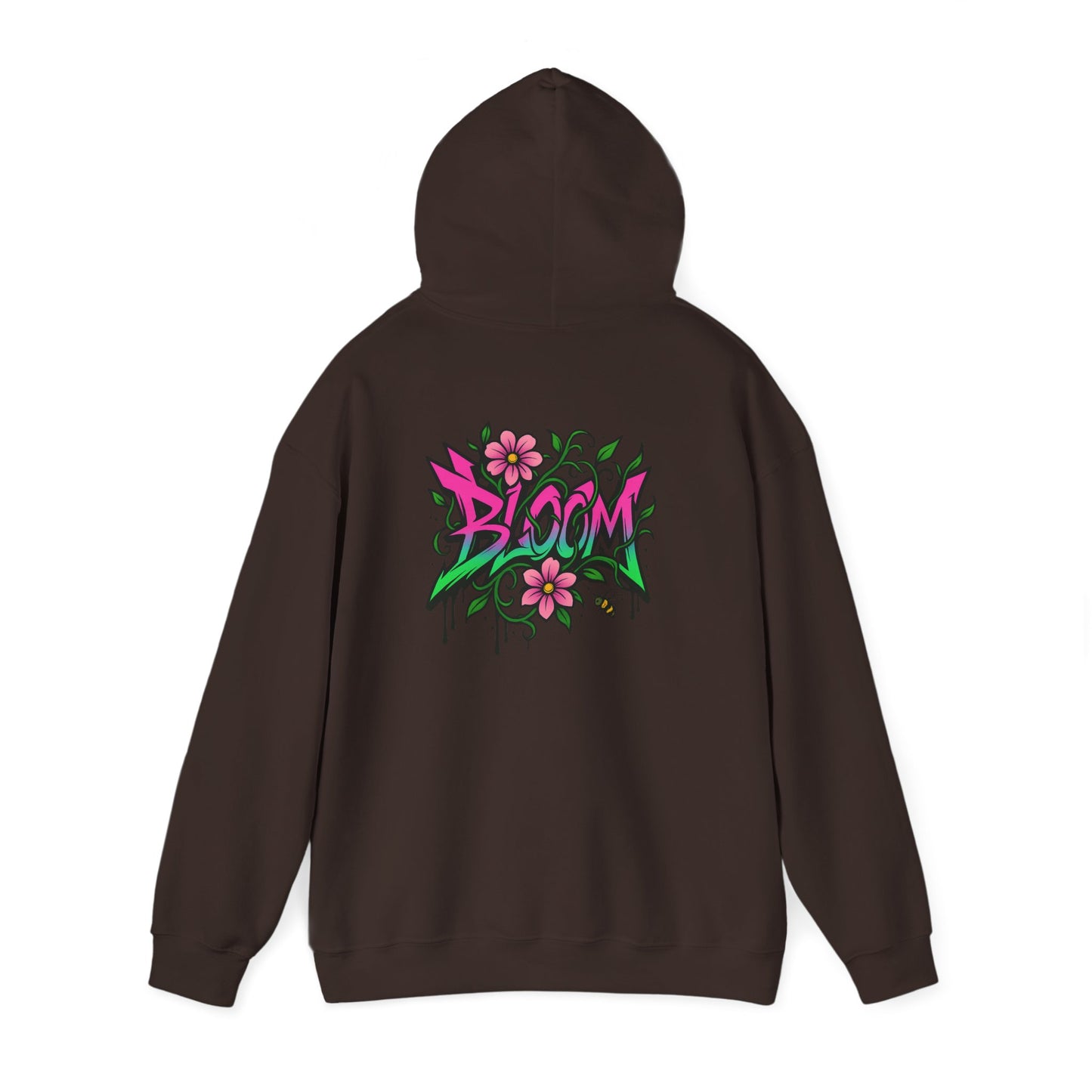 Bloom Floral Graffiti Hoodie — Women's Urban Streetwear Flower Graphic Hooded Sweatshirt