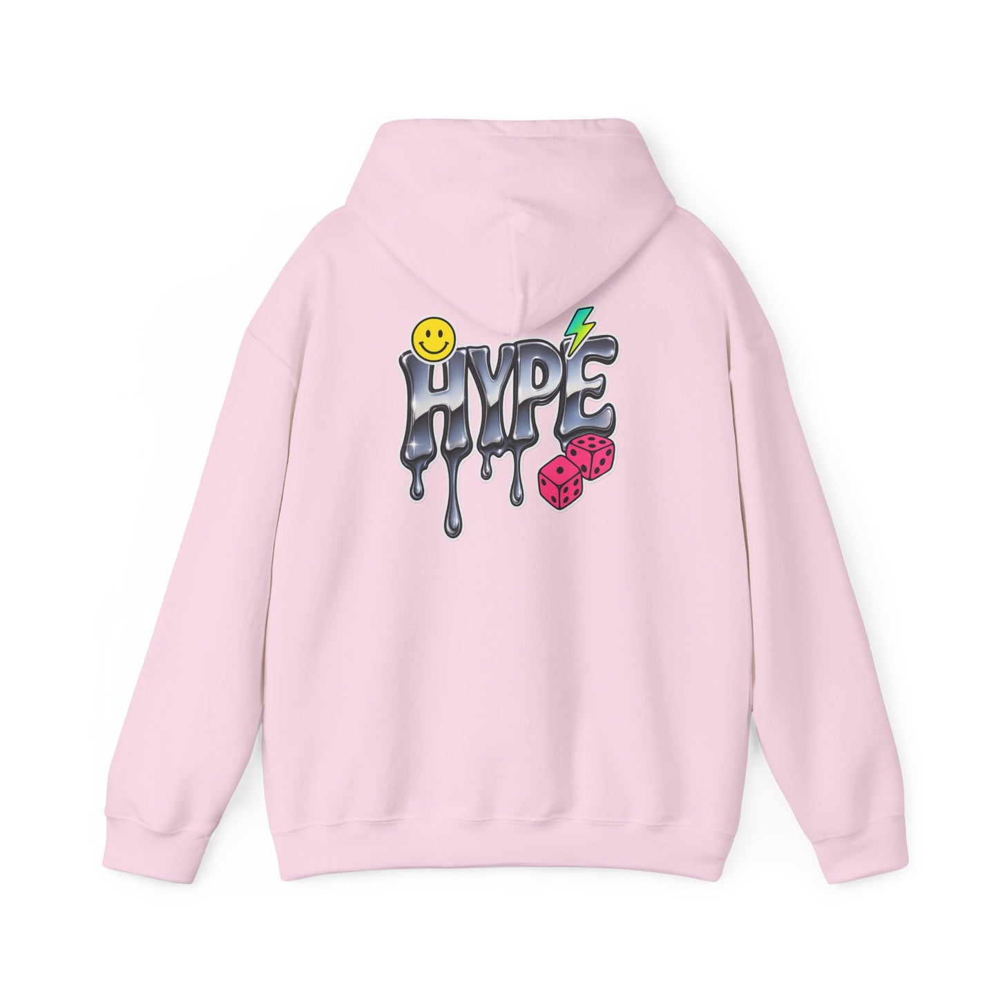 Hype Drip Hoodie — Graphic Streetwear Sweatshirt with Smiley & Dice
