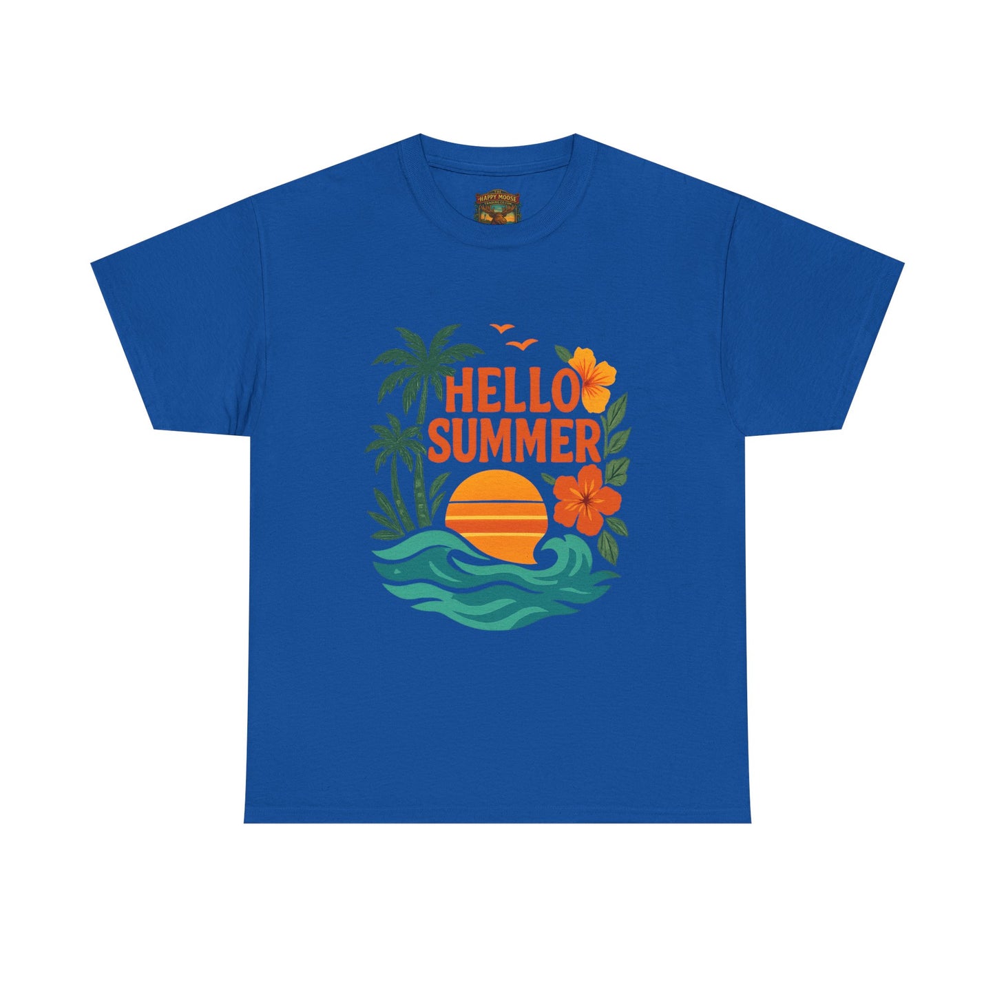 Hello Summer T-Shirt | Sunshine Text Graphic, Summer Vibes Tee