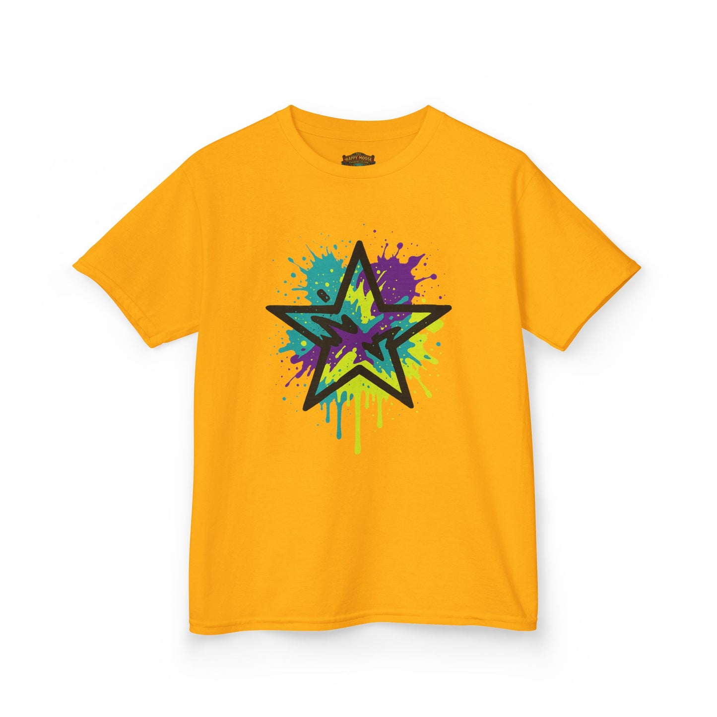 Kids Star Graffiti T-Shirt — Colorful Drip Street Art Tee