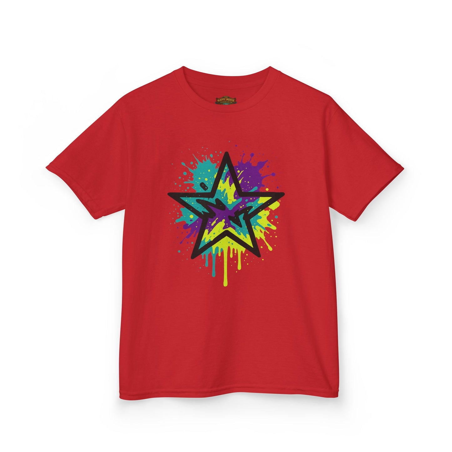 Kids Star Graffiti T-Shirt — Colorful Drip Street Art Tee