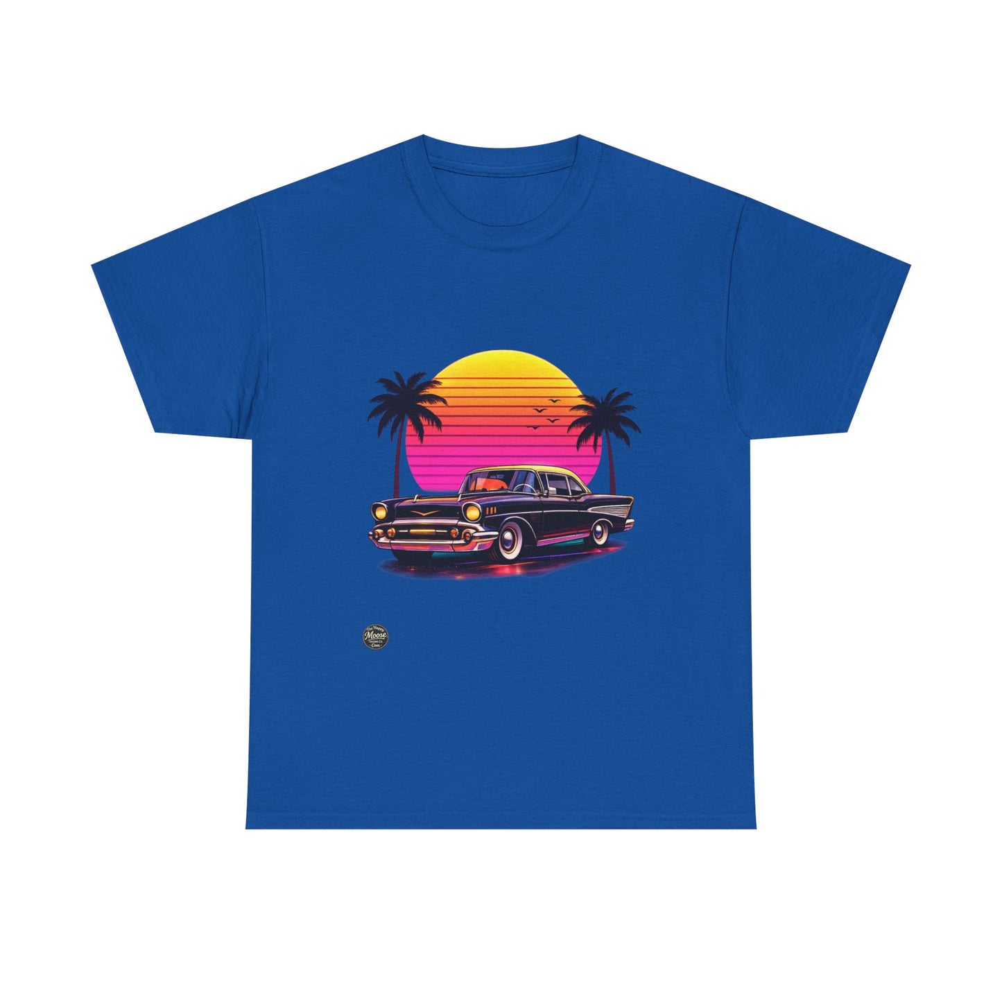 Retro Sunset Classic Car T‑Shirt  EC011