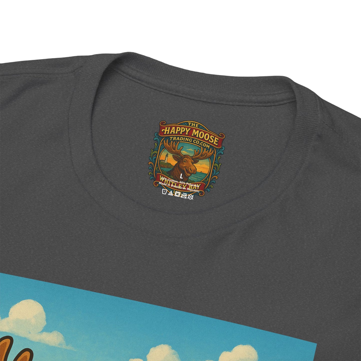 Happy Moose Motorcycle T-Shirt | Vintage Biker Moose Illustration