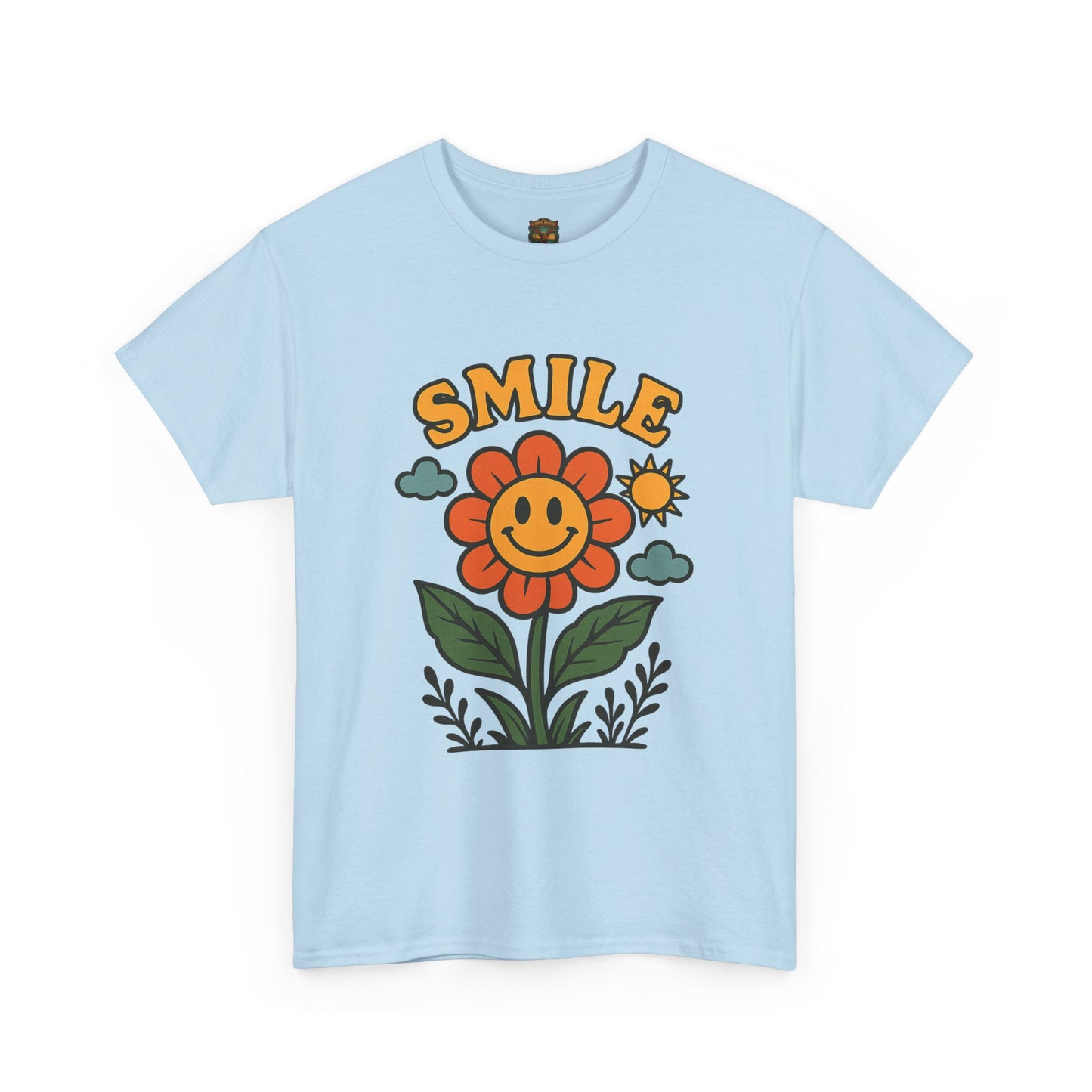 Smile With The Flowers T-Shirt | Floral Typography Tee