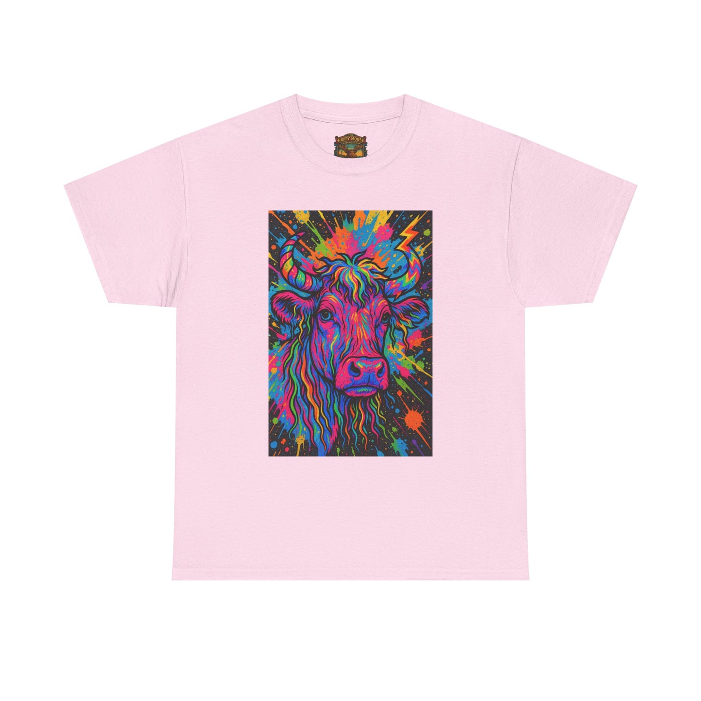 Psychedelic Highland Cow T-Shirt | Retro Rainbow Cow Art 4