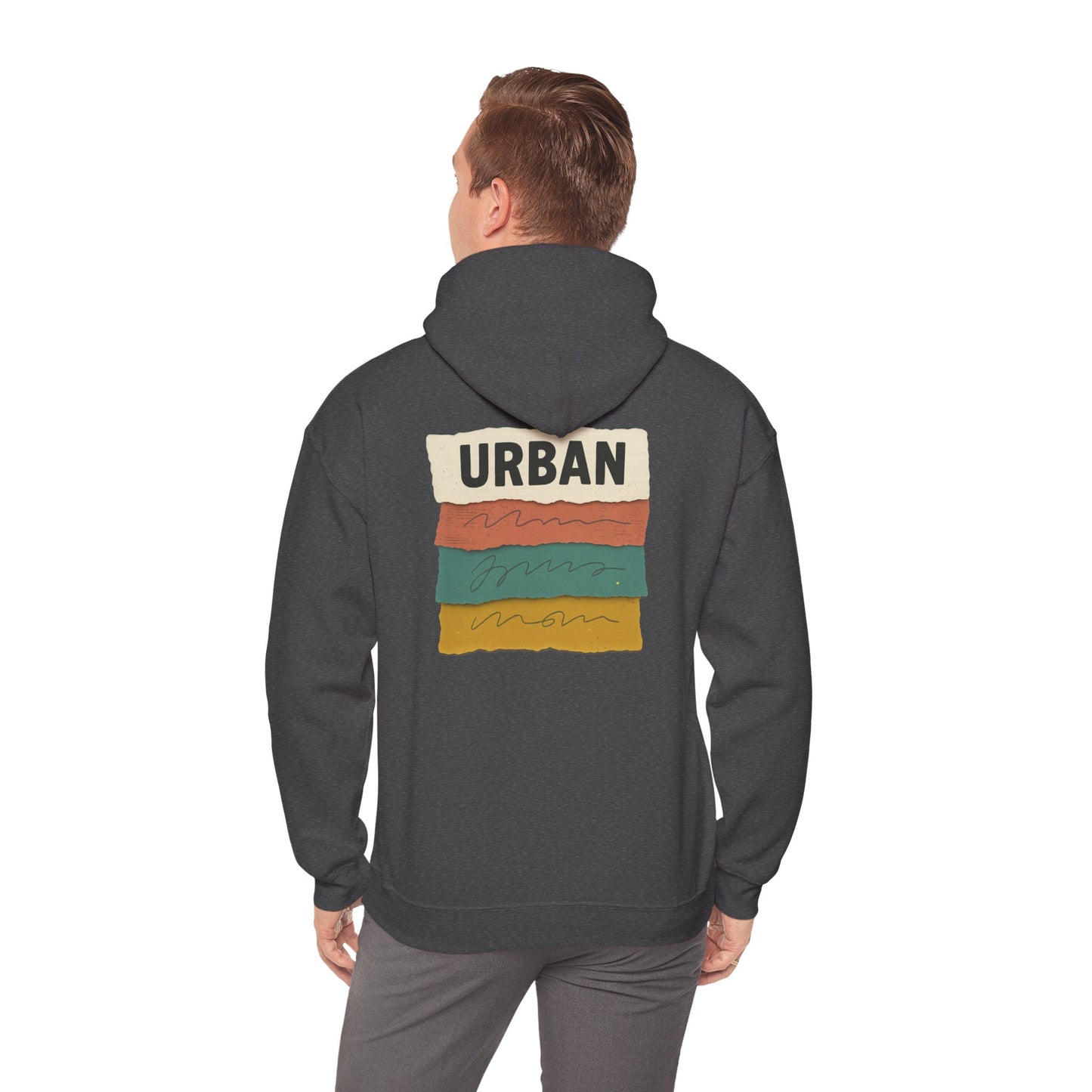 Urban Stripes Hoodie — Retro Color Block Graphic Pullover