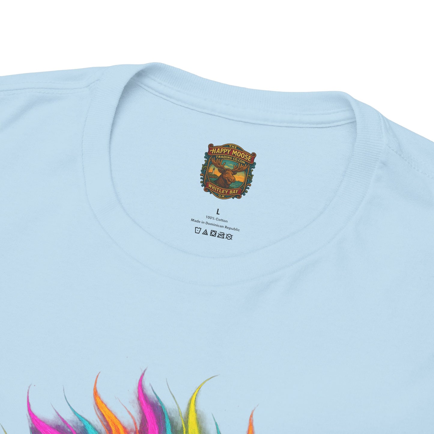Colorful Highland Cow T-Shirt — Vibrant Rainbow Yak Graphic Tee