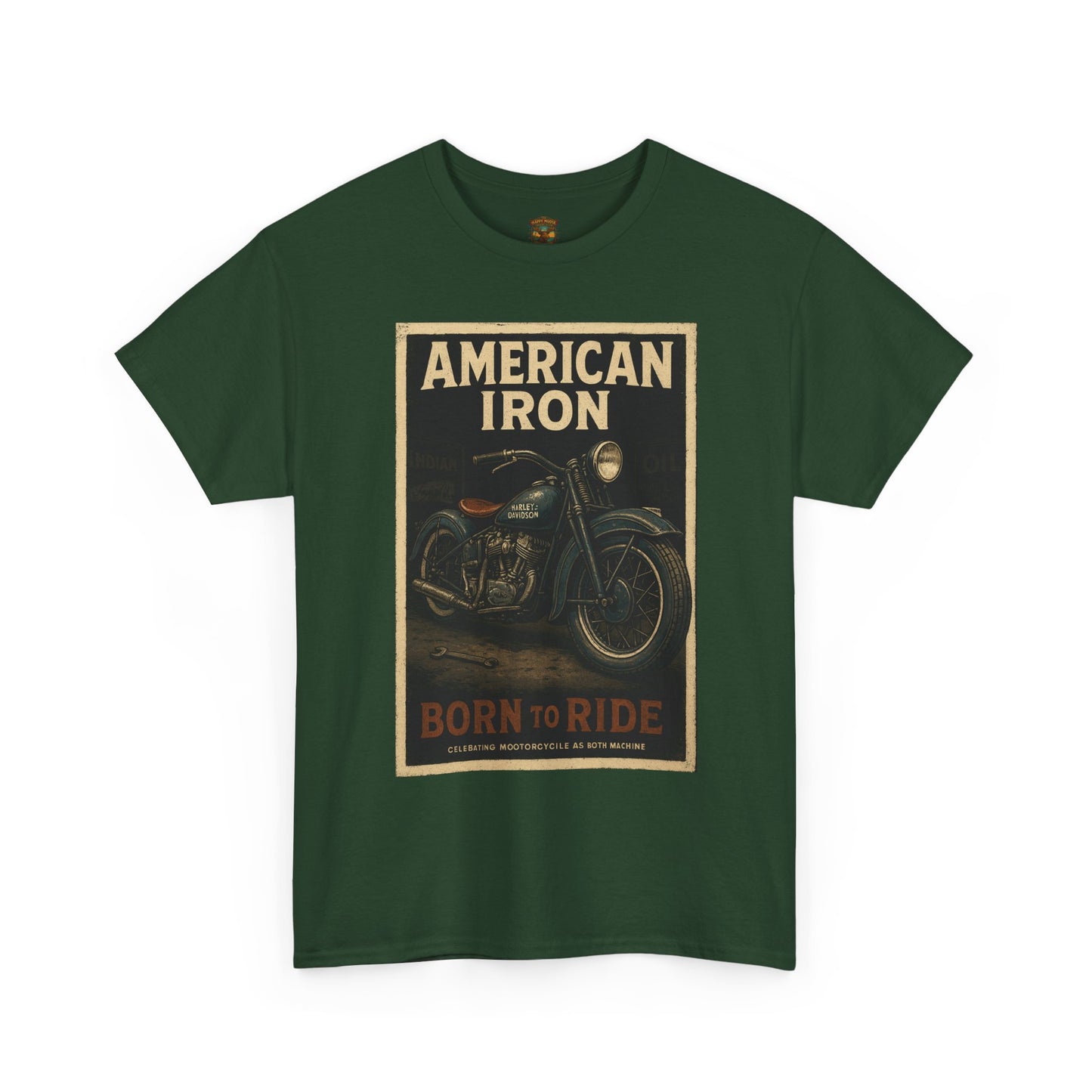 American Iron Motorcycle Poster Tee | Born to Ride