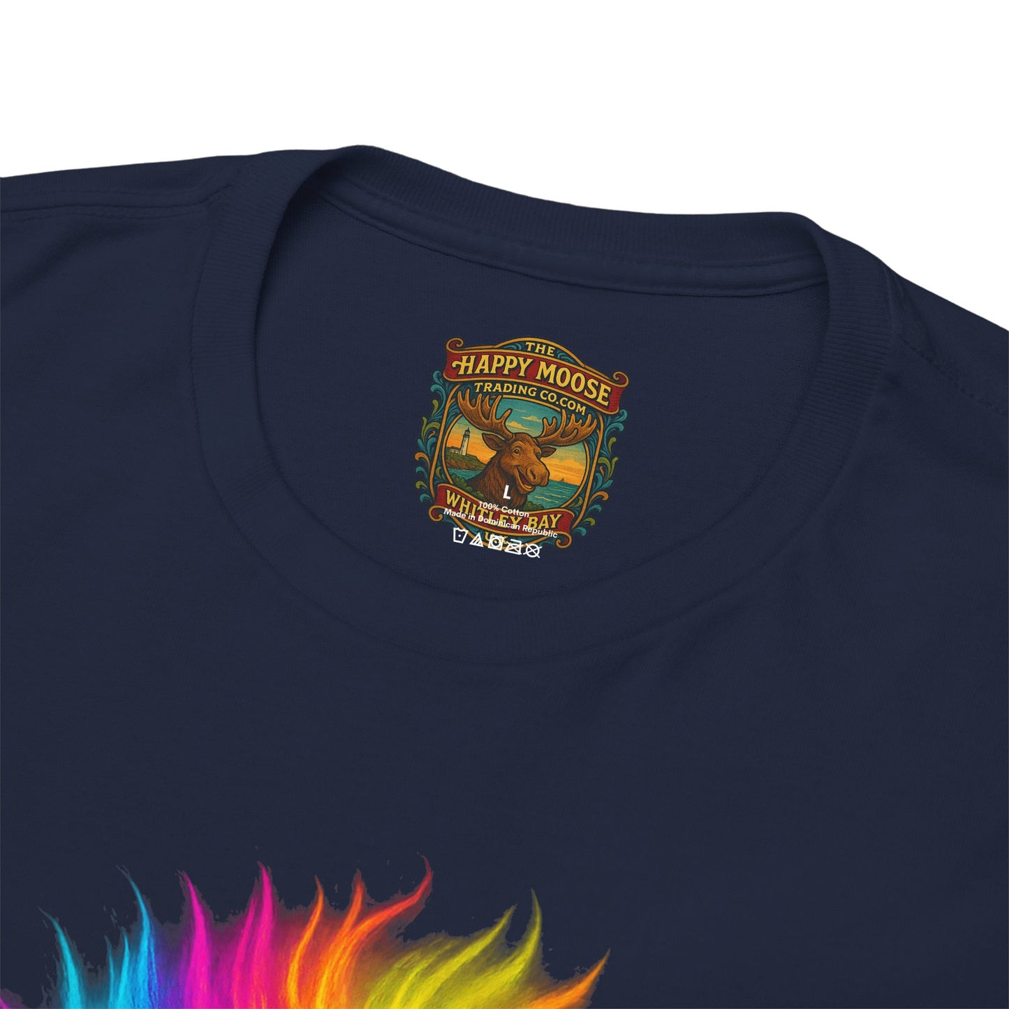 Rainbow Buffalo T-Shirt — Colorful Neon Bison Graphic Tee