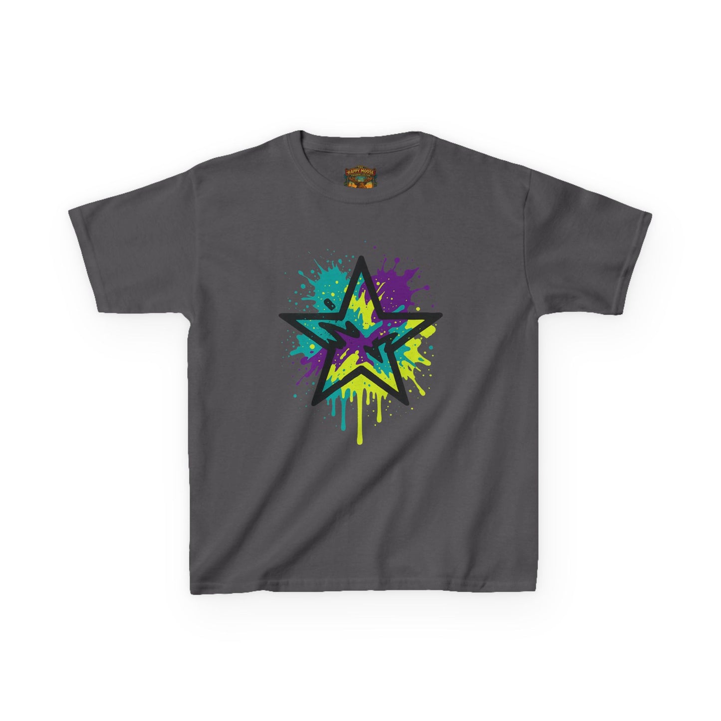 Kids Star Graffiti T-Shirt — Colorful Drip Street Art Tee