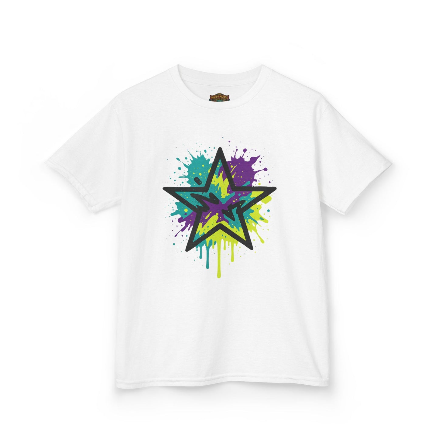 Kids Star Graffiti T-Shirt — Colorful Drip Street Art Tee