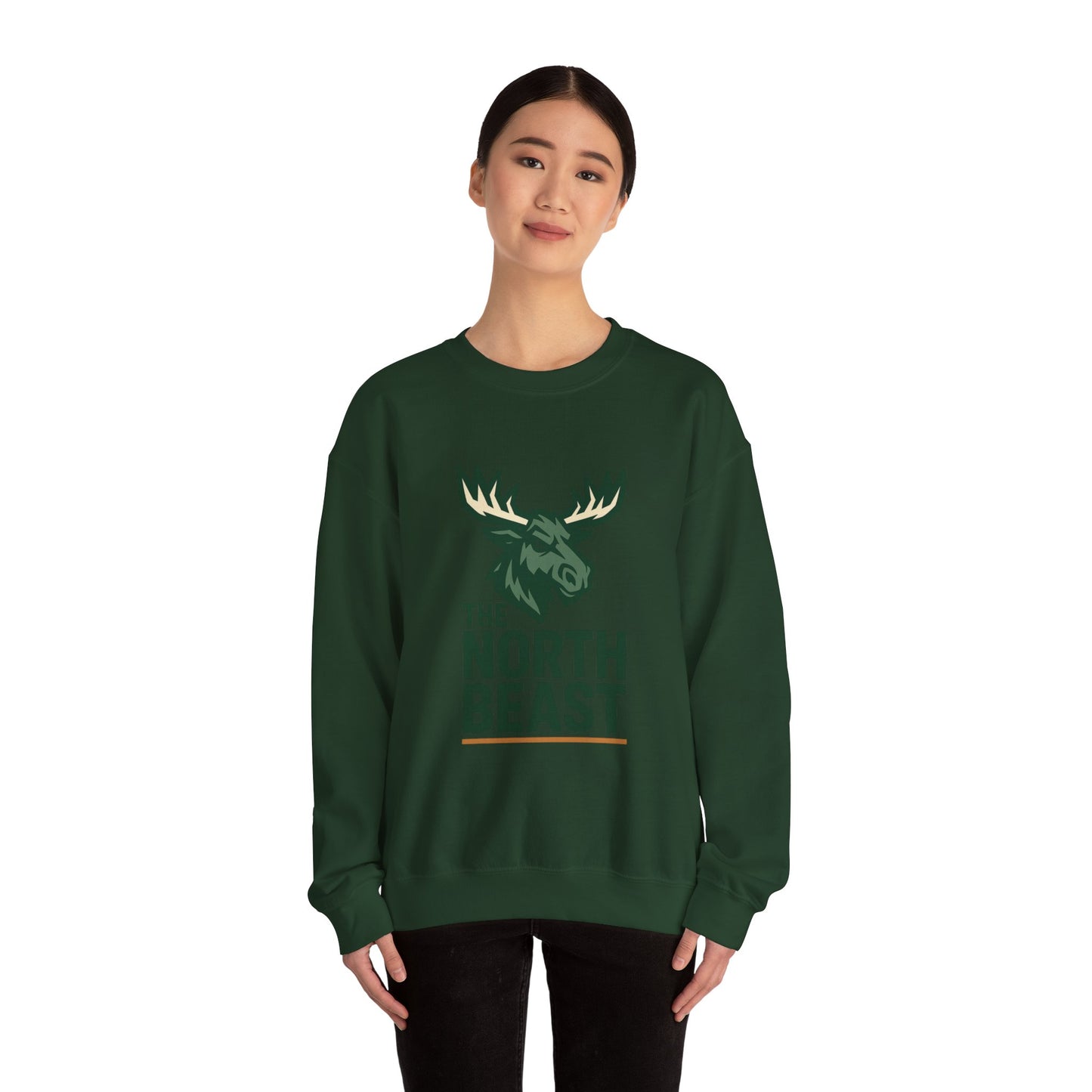 Crewneck Sweatshirt — "The North Beast" Moose Logo Pullover