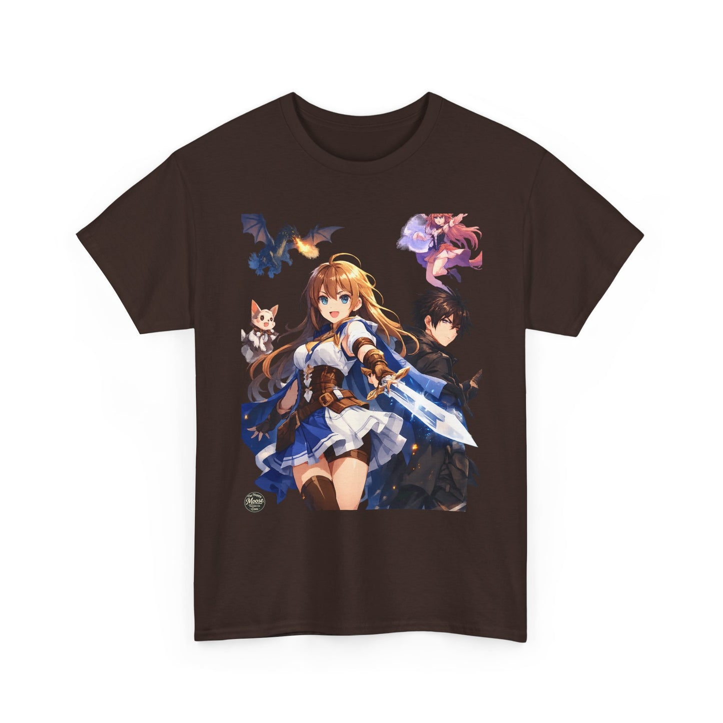 Fantasy Adventure Girl & Companion Anime T-Shirt #E002