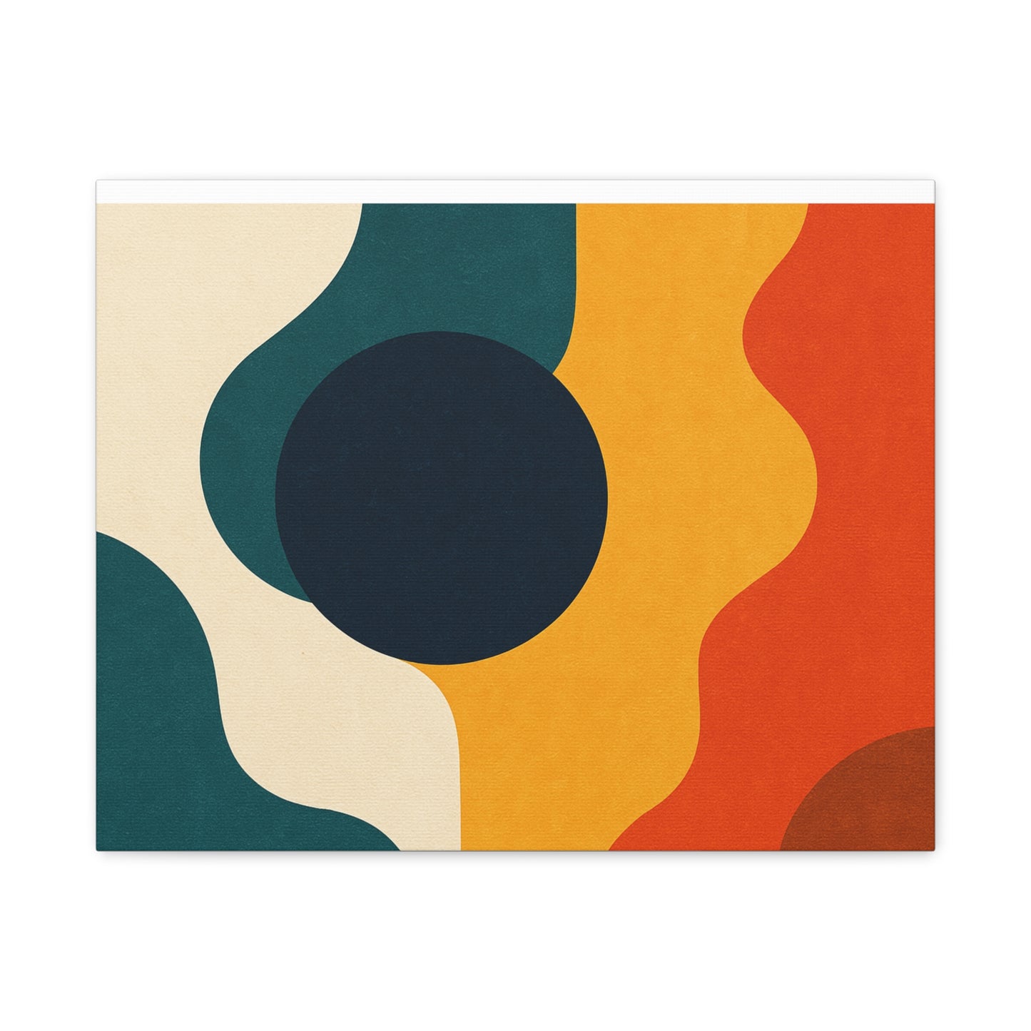 Abstract Retro Wave Matte Canvas Print — Mid Century Colorful Wall Art (Stretched 1.25")