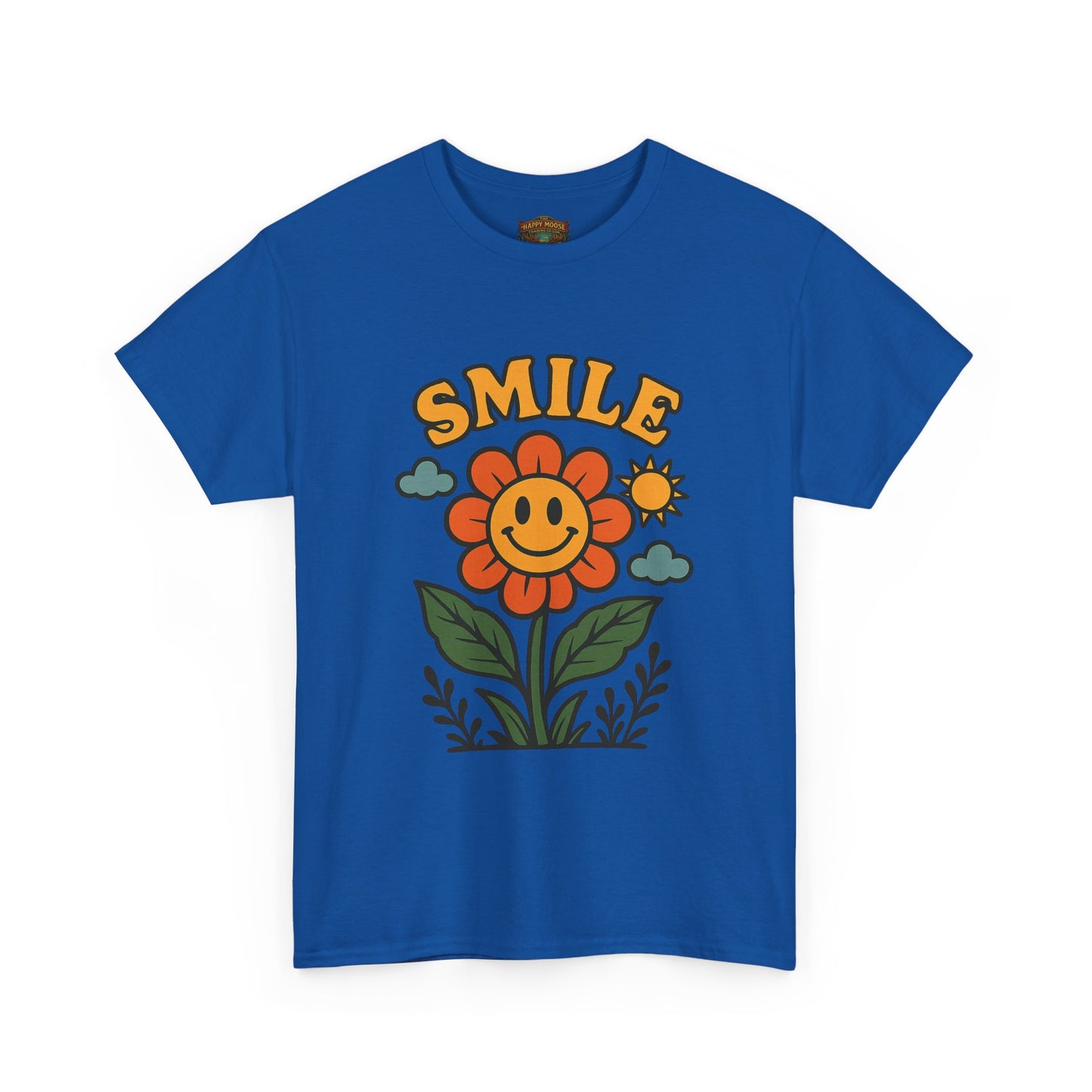 Smile With The Flowers T-Shirt | Floral Typography Tee