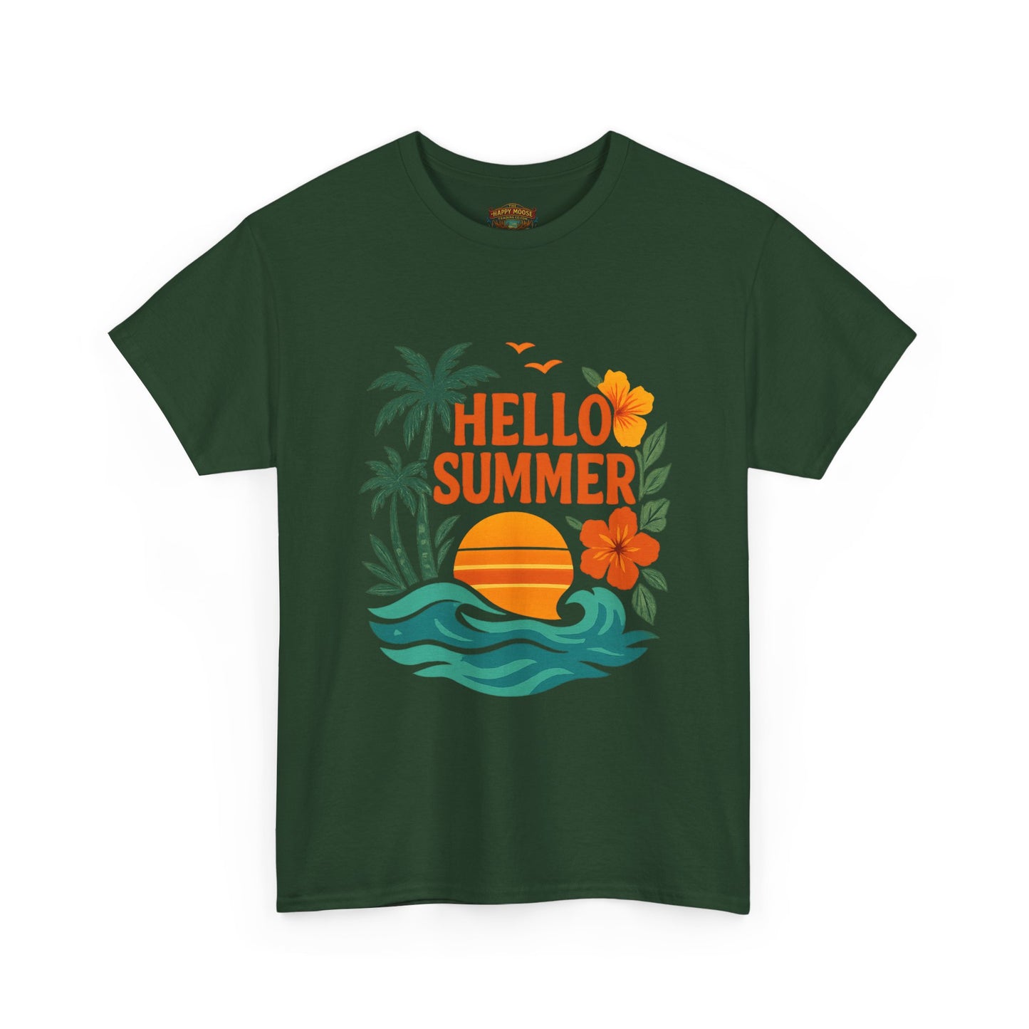 Hello Summer T-Shirt | Sunshine Text Graphic, Summer Vibes Tee