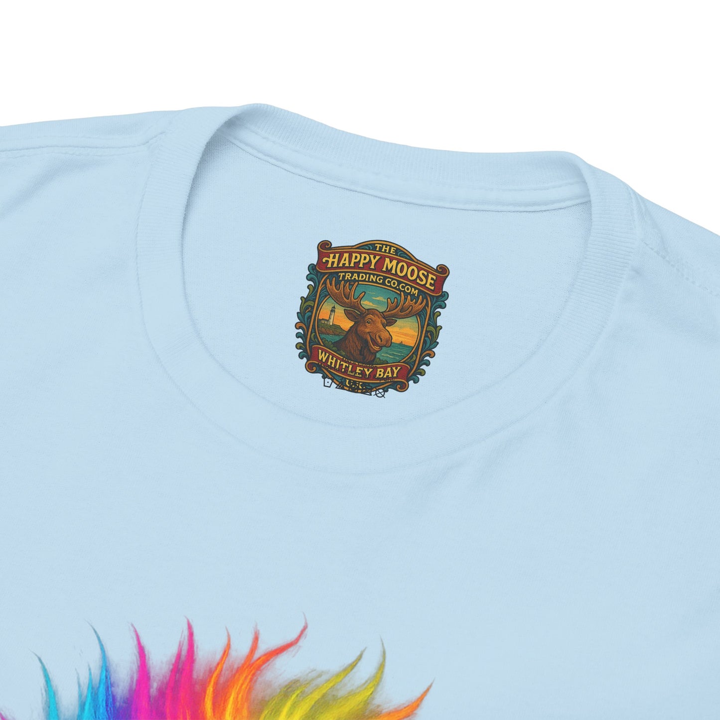 Rainbow Buffalo T-Shirt — Colorful Neon Bison Graphic Tee