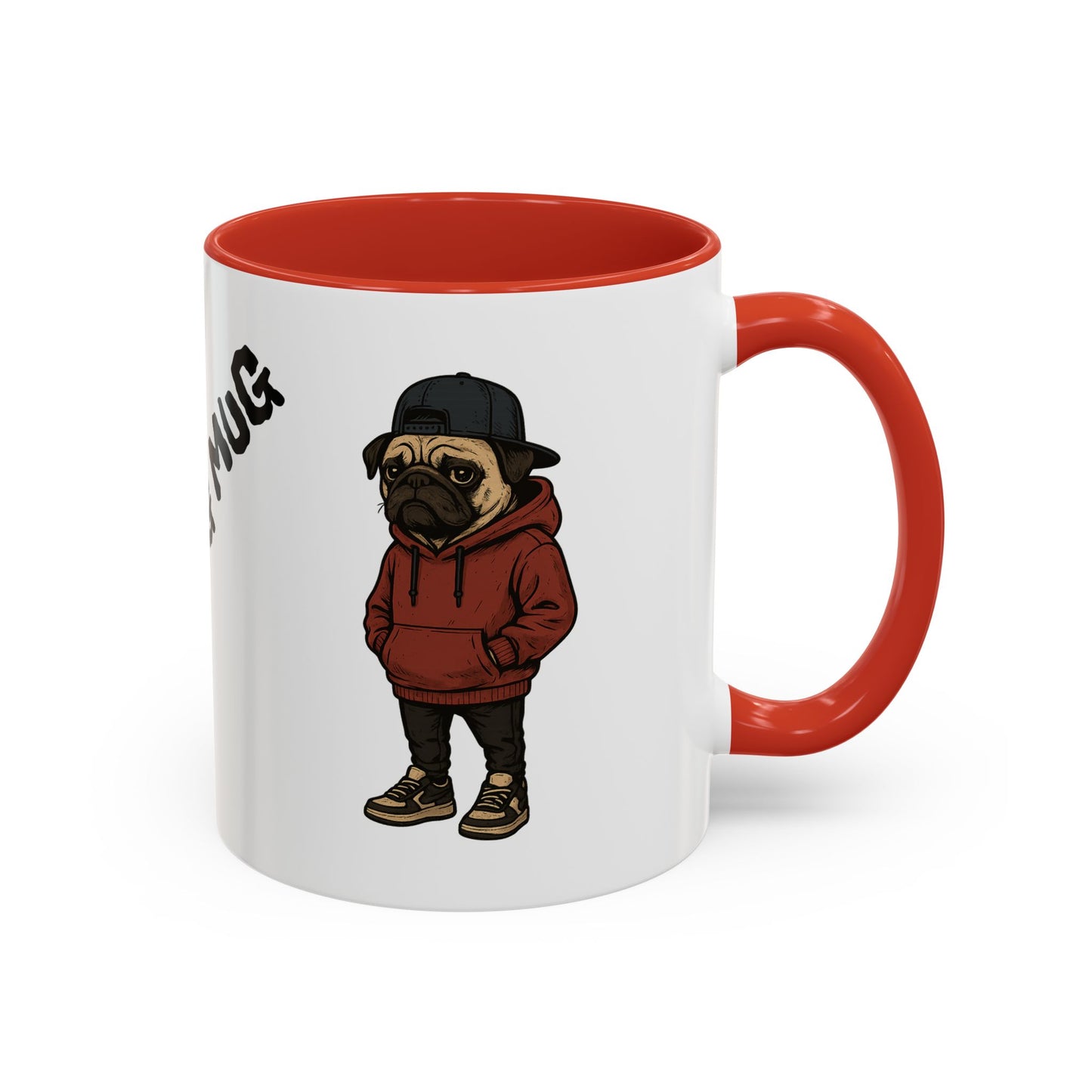 The Pug Mug Accent Coffee Mug — Cute Pug Cartoon Gift (11/15oz)