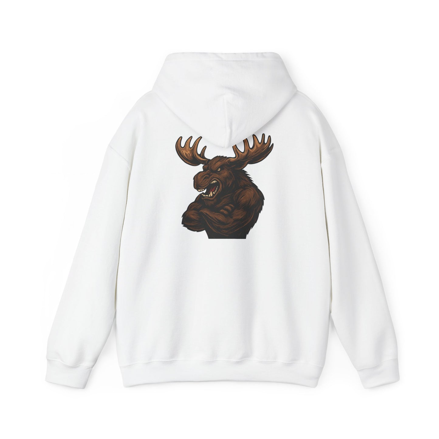 Ferocious Moose Head Graphic Hoodie — Bold Wilderness Outdoor Pullover