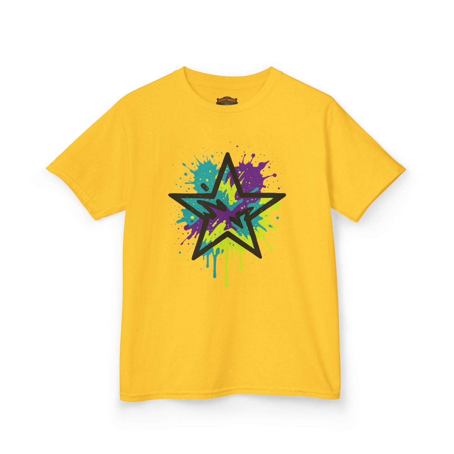 Kids Star Graffiti T-Shirt — Colorful Drip Street Art Tee