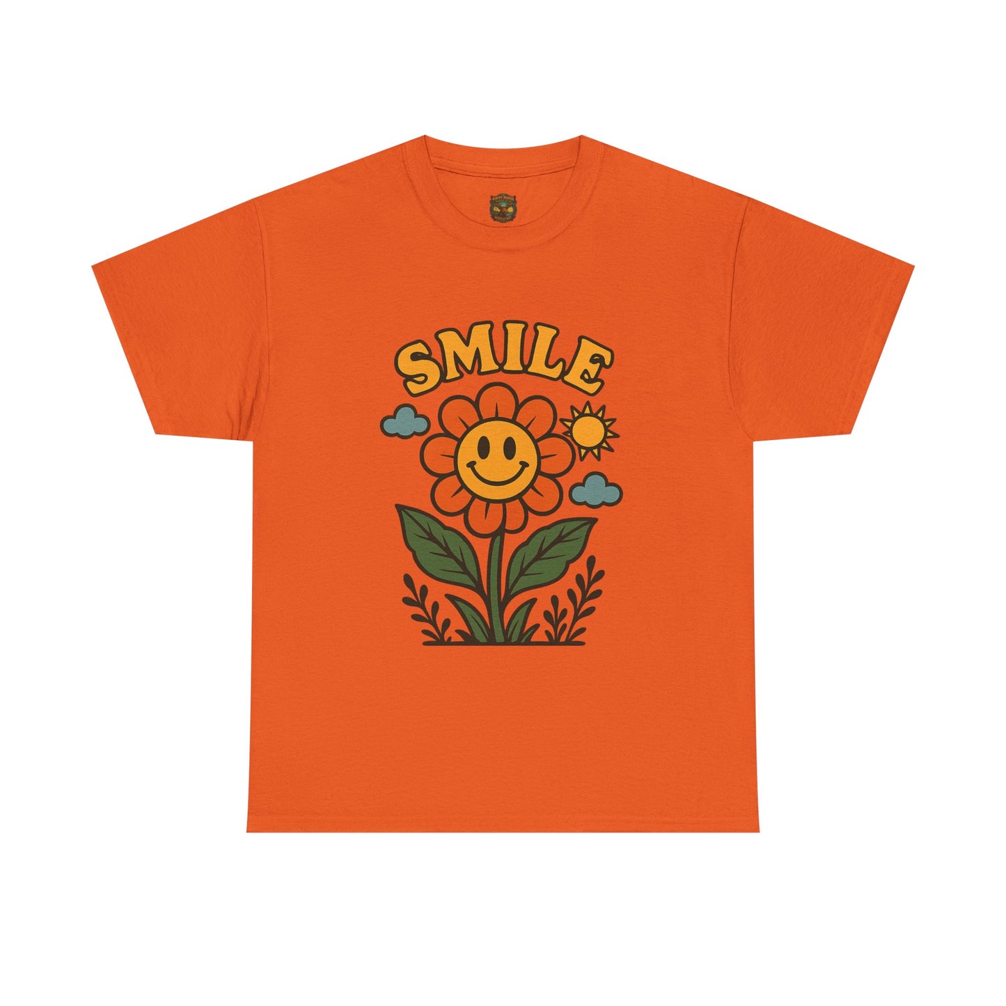 Smile With The Flowers T-Shirt | Floral Typography Tee