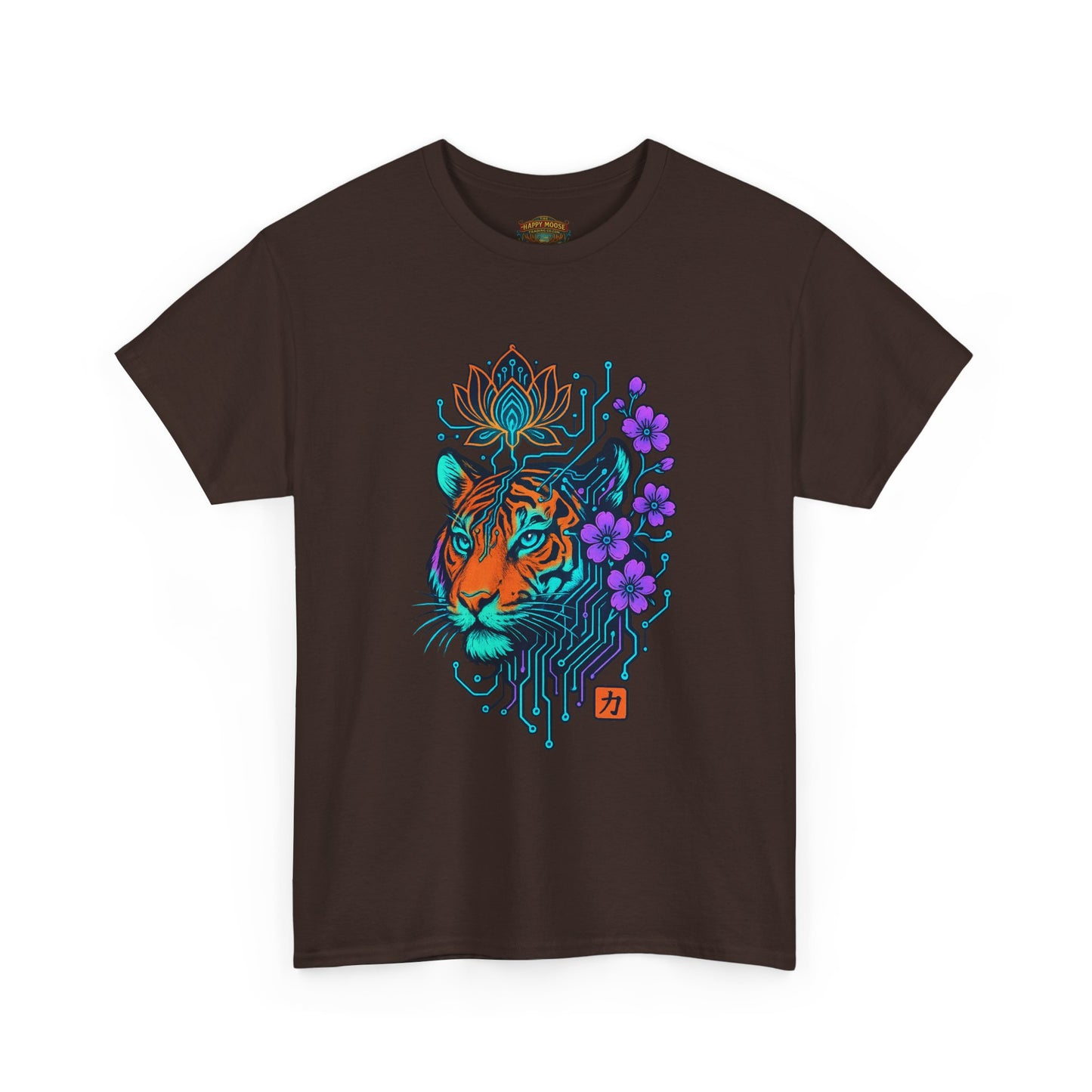 Tiger Graphic T-Shirt — Majestic Striped Cat Design