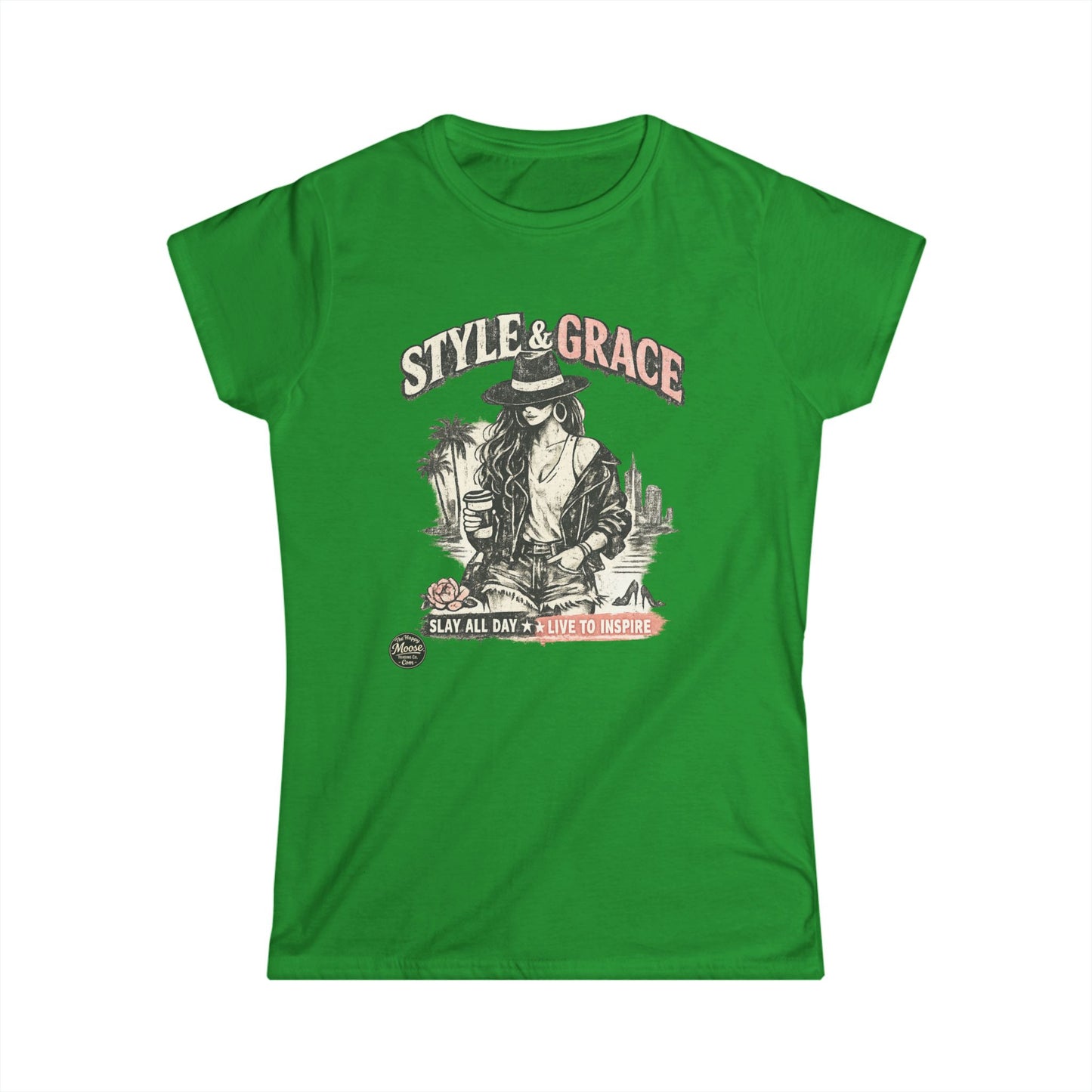 Style & Grace Women's Tee — Retro Western Graphic Shirt ("Play All Day") #E